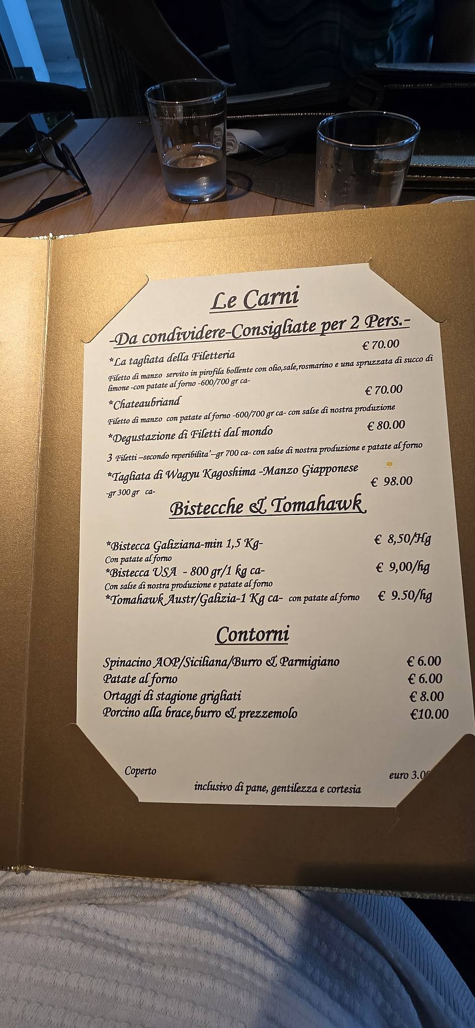 Menu di La Filetteria 2.0 