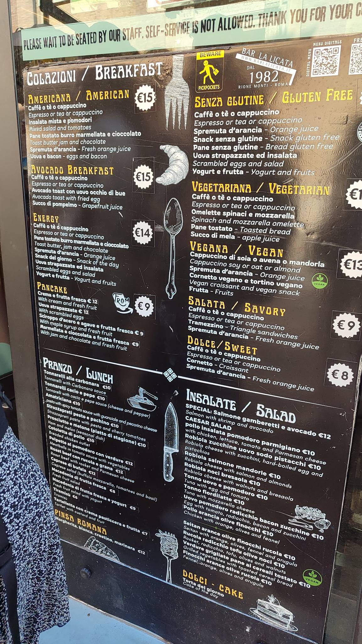Menu di Bar La Licata 