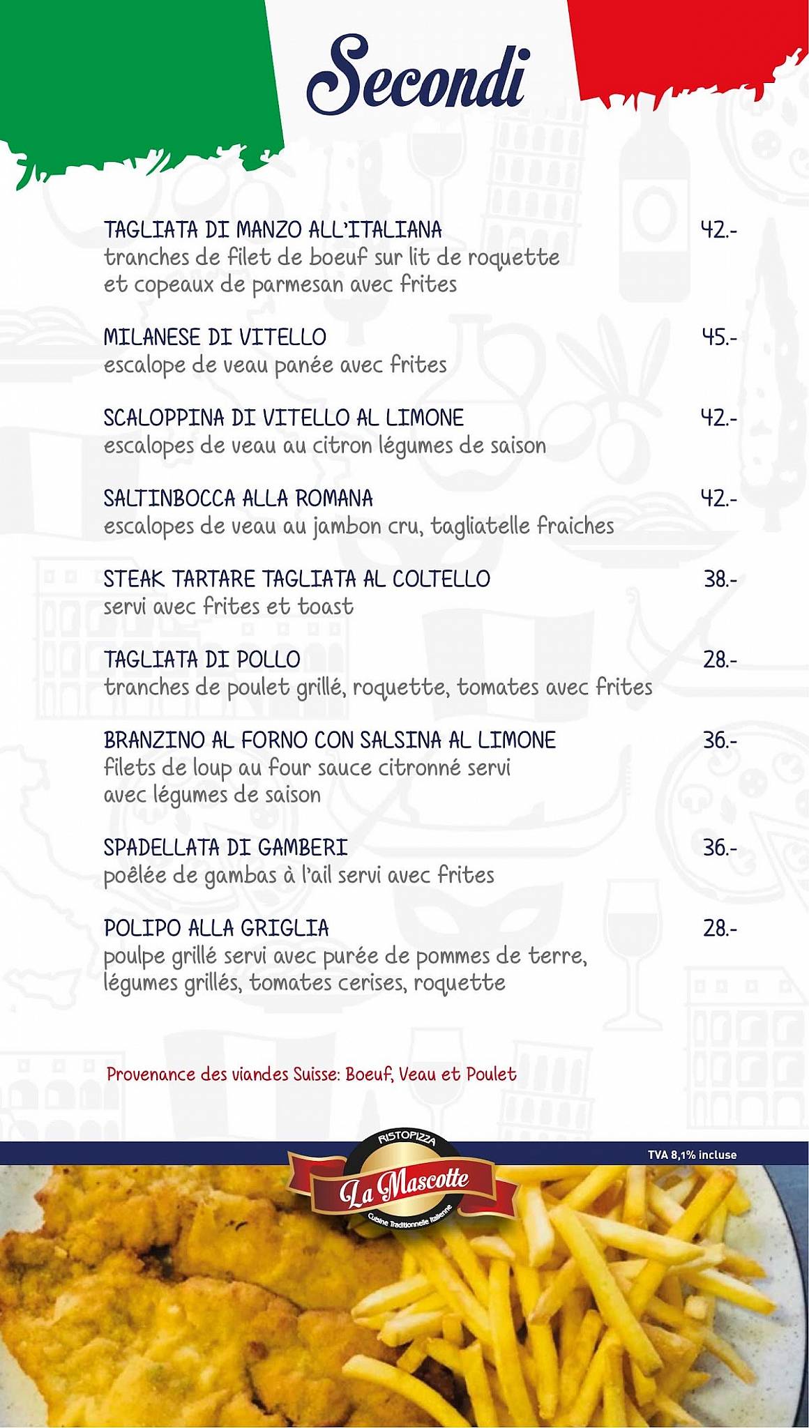 Menu di La Mascotte RistoPizza 