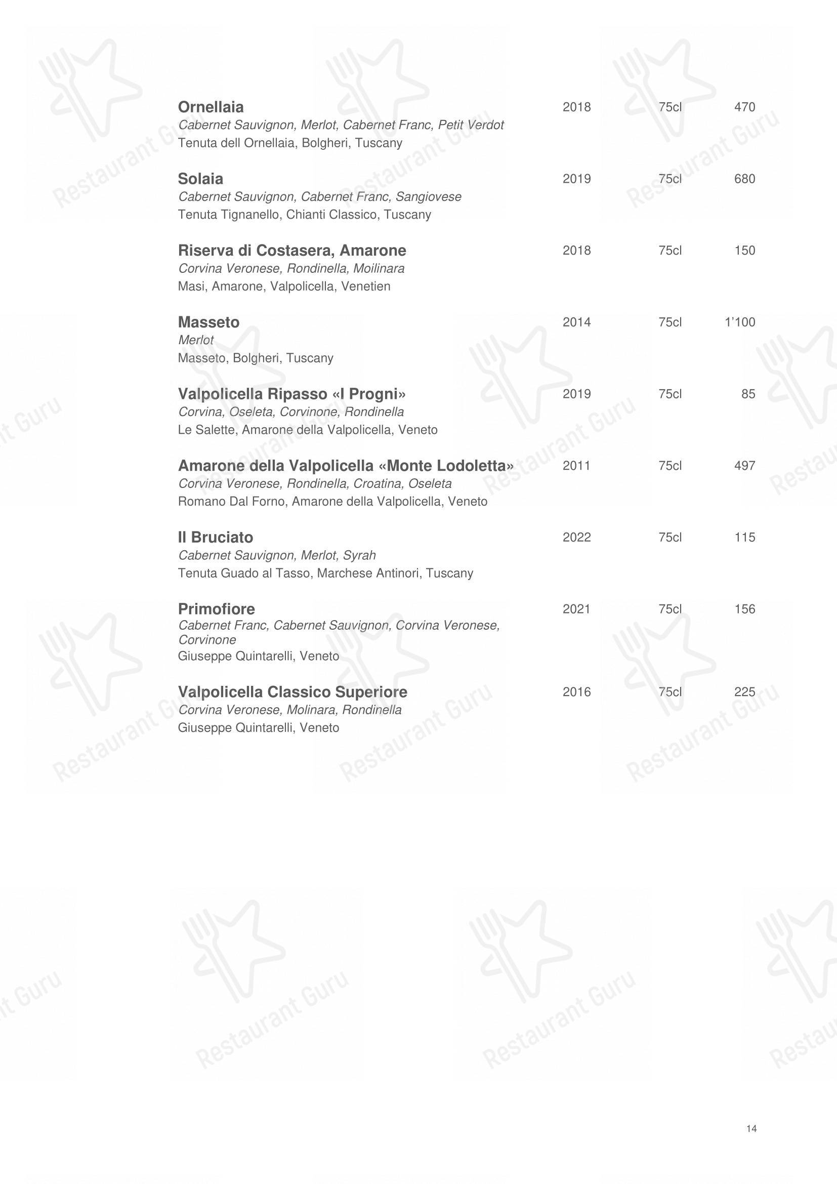 Основное меню per La Muña Davos in Davos