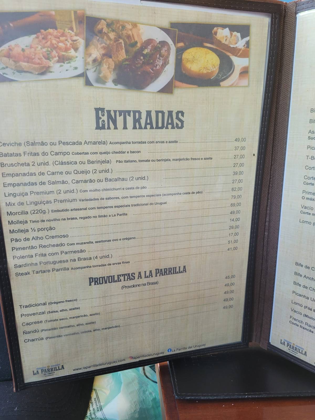La Parrilla Del Uruguay cardápio