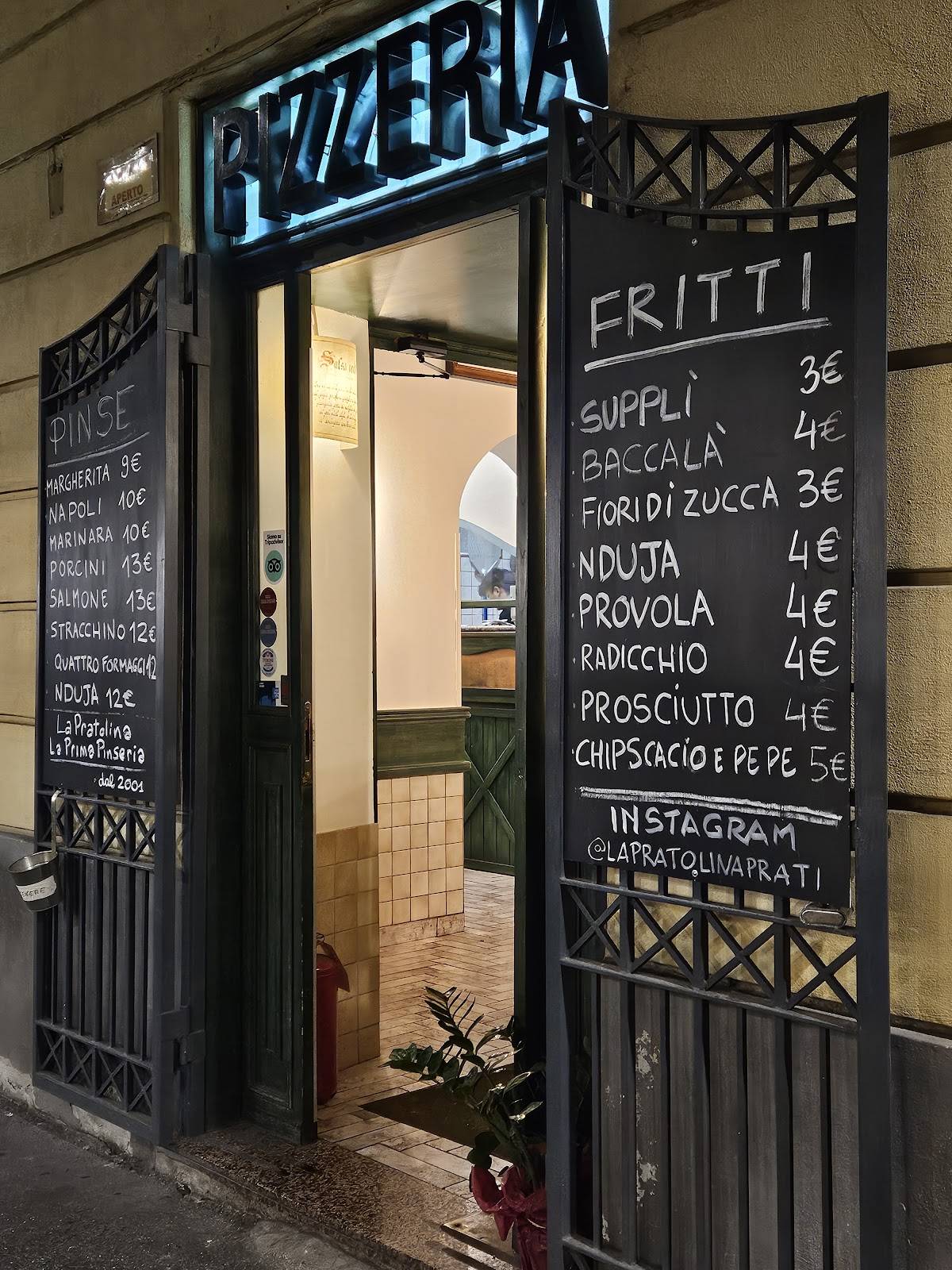 Menu di La Pratolina 