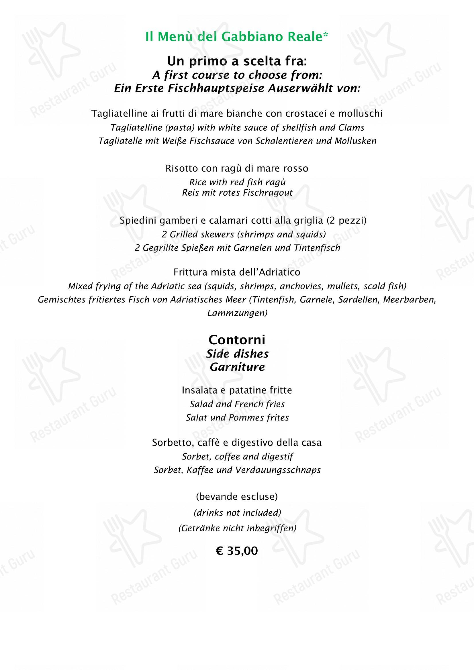 Menu di La Riva da Franco - Коктейльная карта
