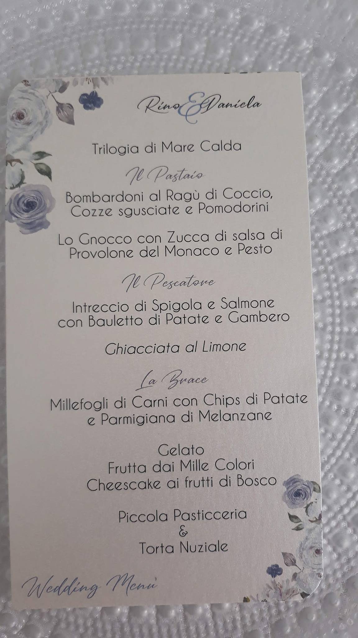Menu di La Rosa Rossa 