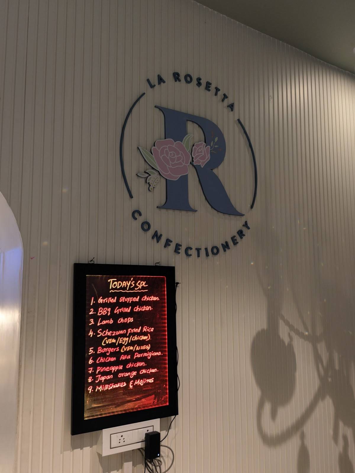 La Rosetta Confectionery menu