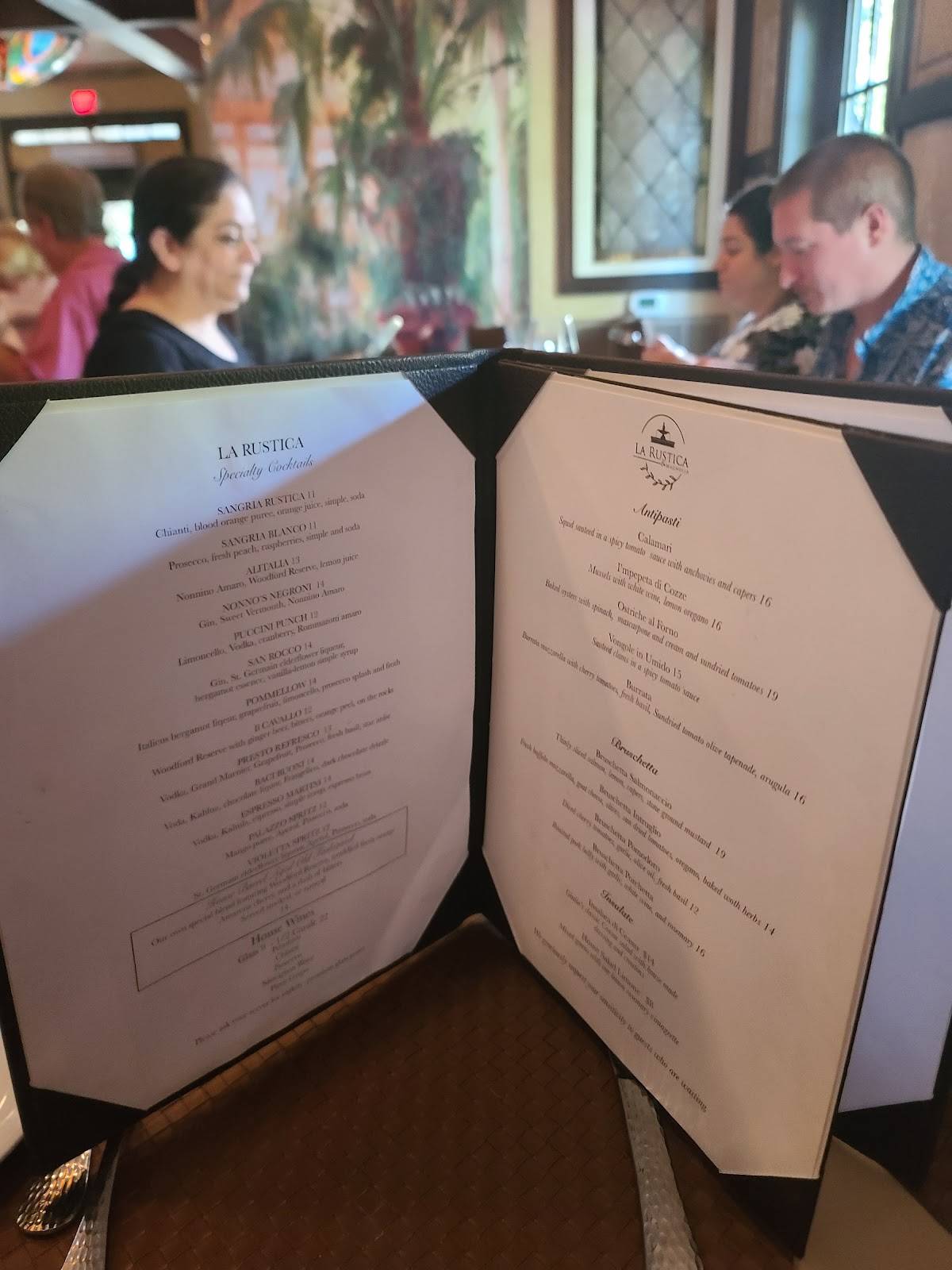 Menu at La Rustica on Magnolia restaurant, Summerville