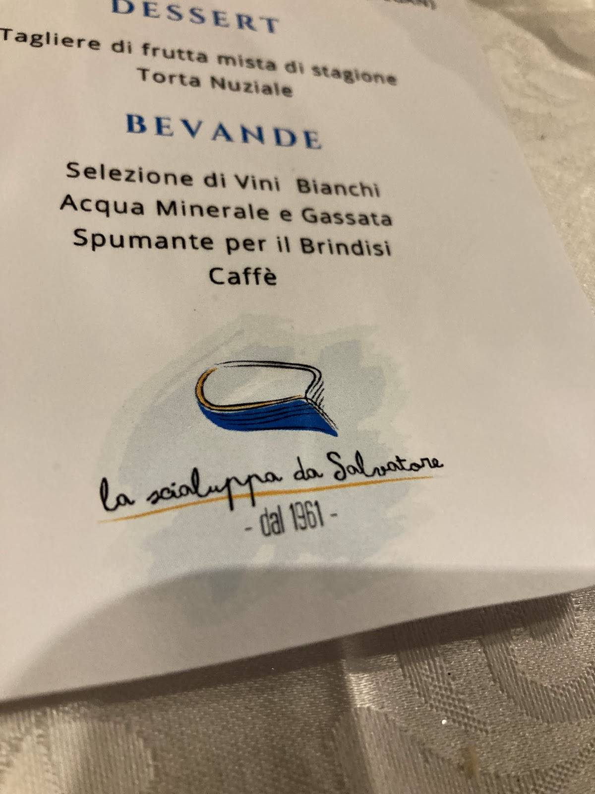 Menu di La Scialuppa da Salvatore 