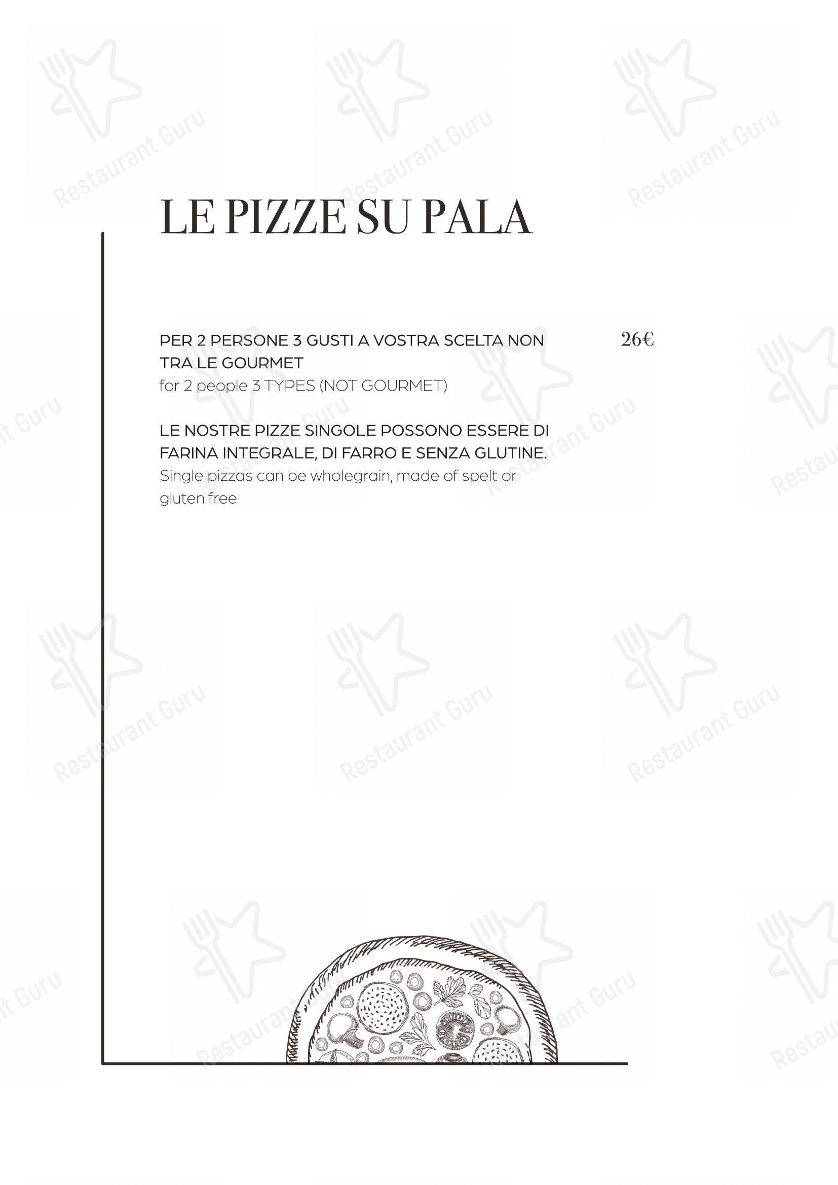 Menu per La Soffitta Renovatio pizzeria