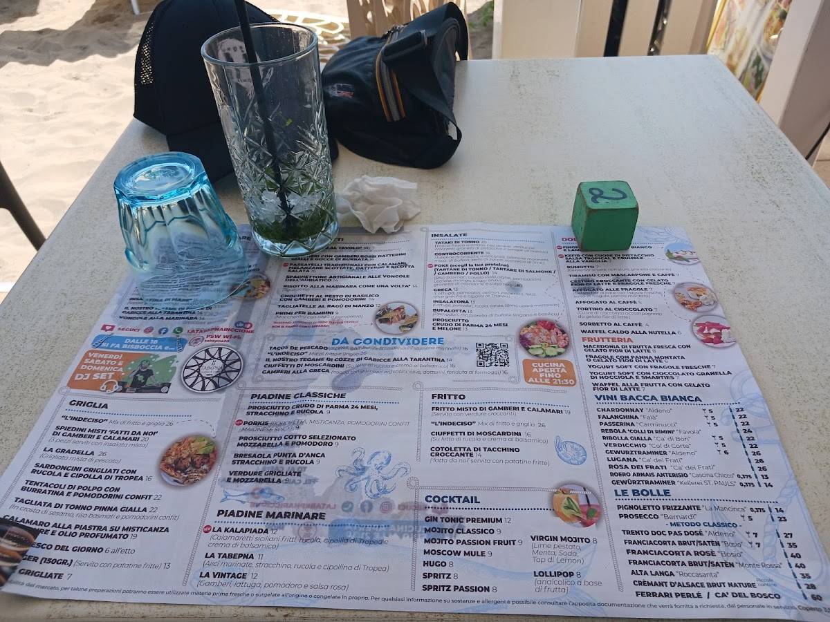 Menu di La Tabepna 