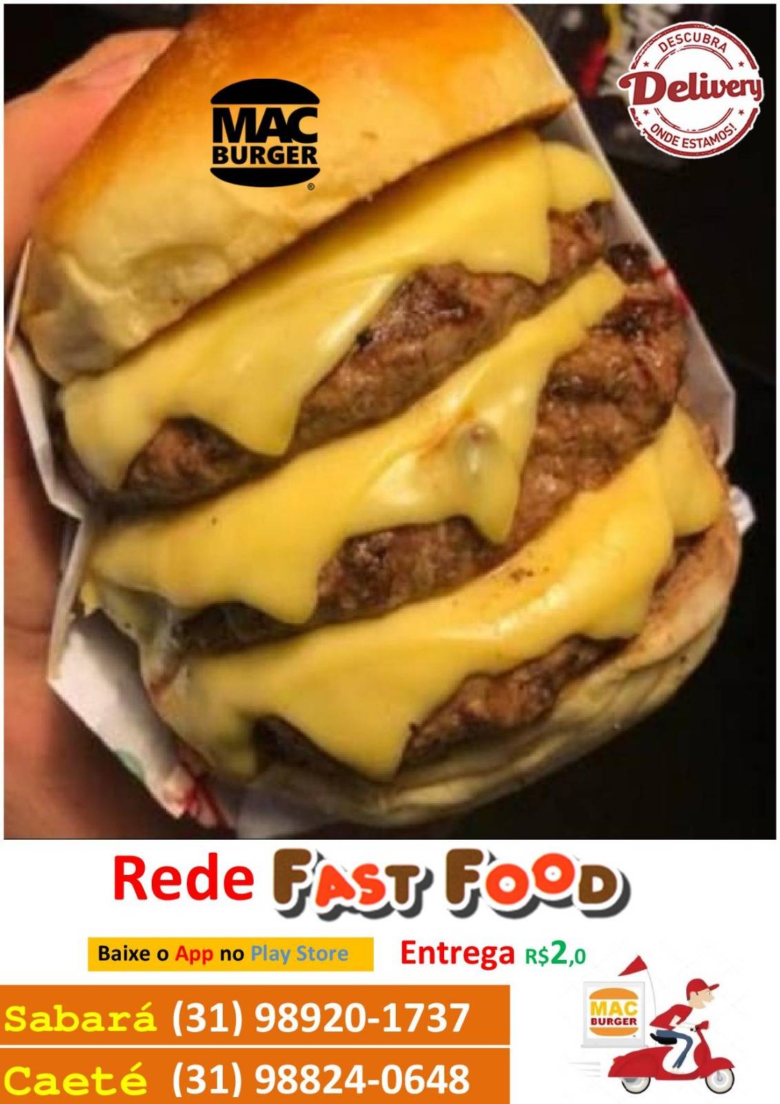 MacBurger Sabará MG cardápio