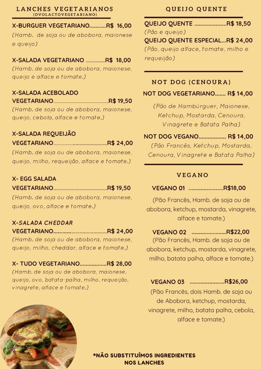 Lanches e Churros do Beto cardápio