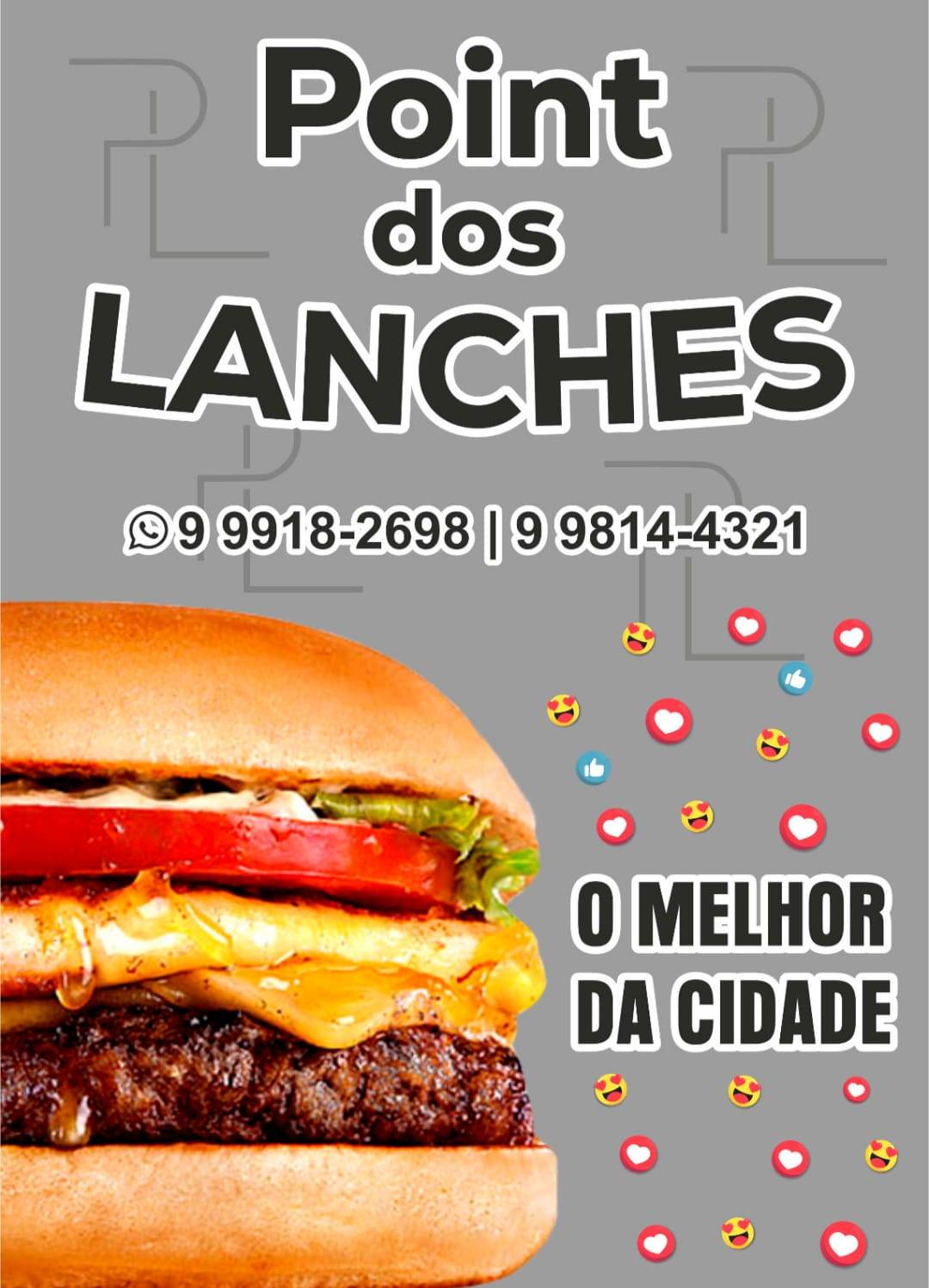 Lanchonete Point dos Lanches cardápio