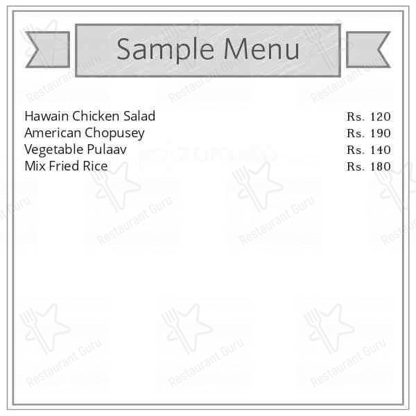 Lantern Restaurant menu