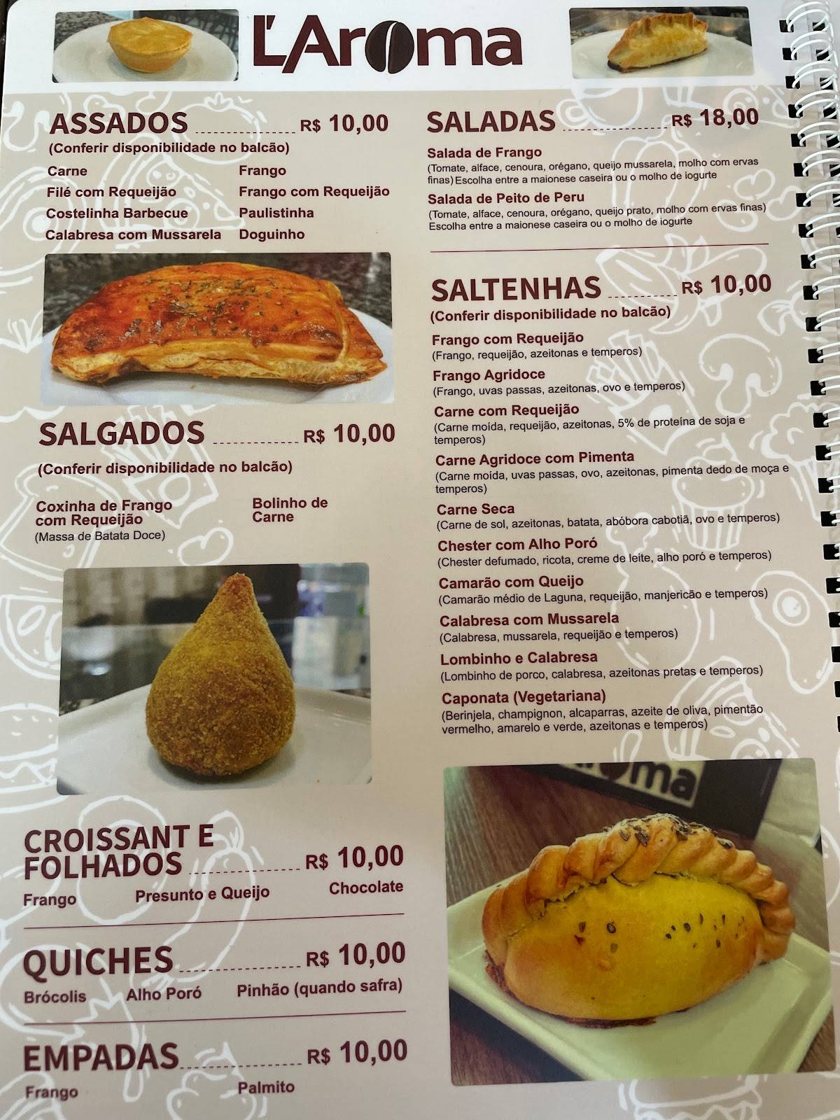 L'aroma Café cardápio
