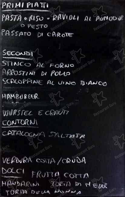 Menu di Latteria Carlon 