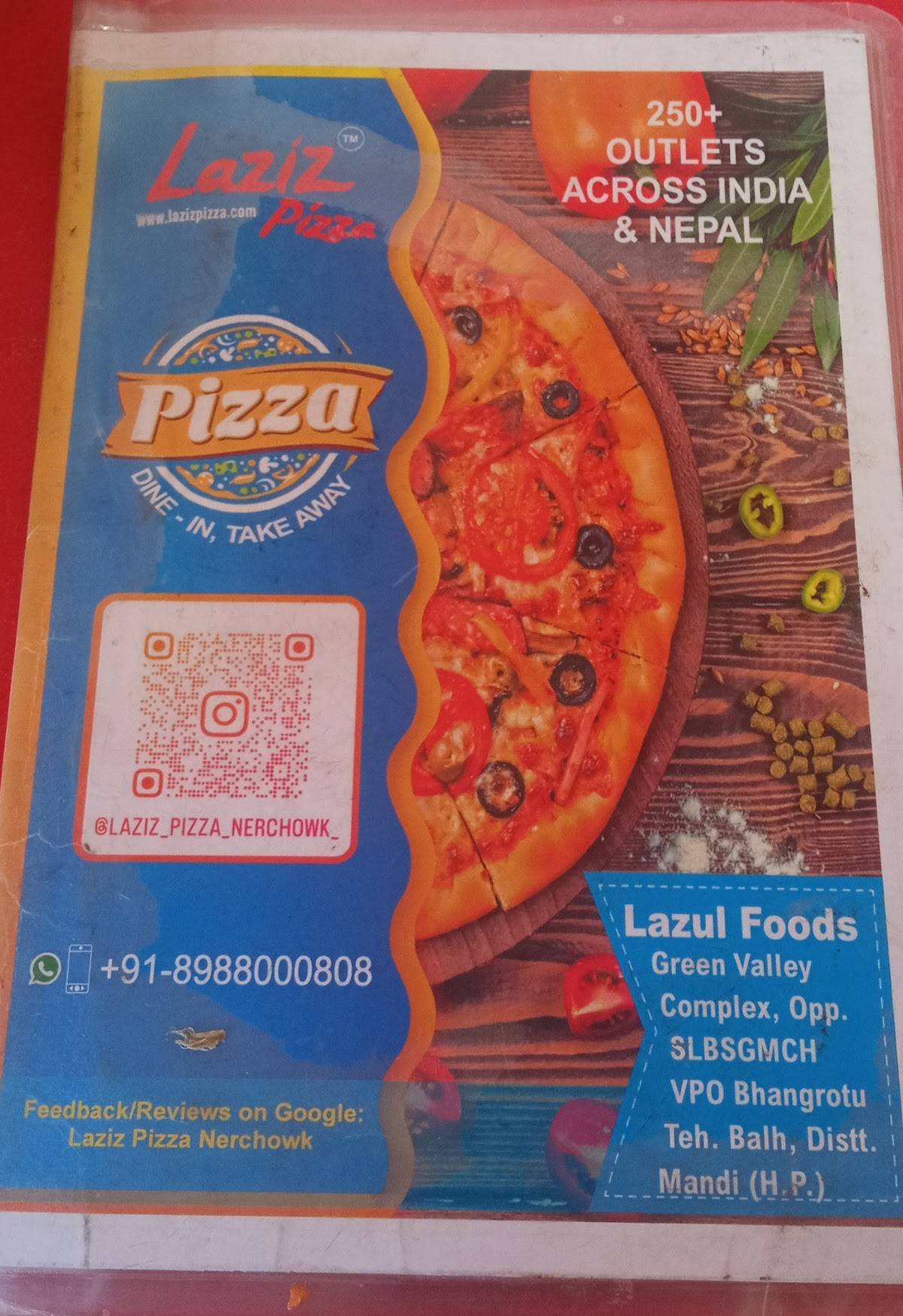 Laziz Pizza Nerchowk menu
