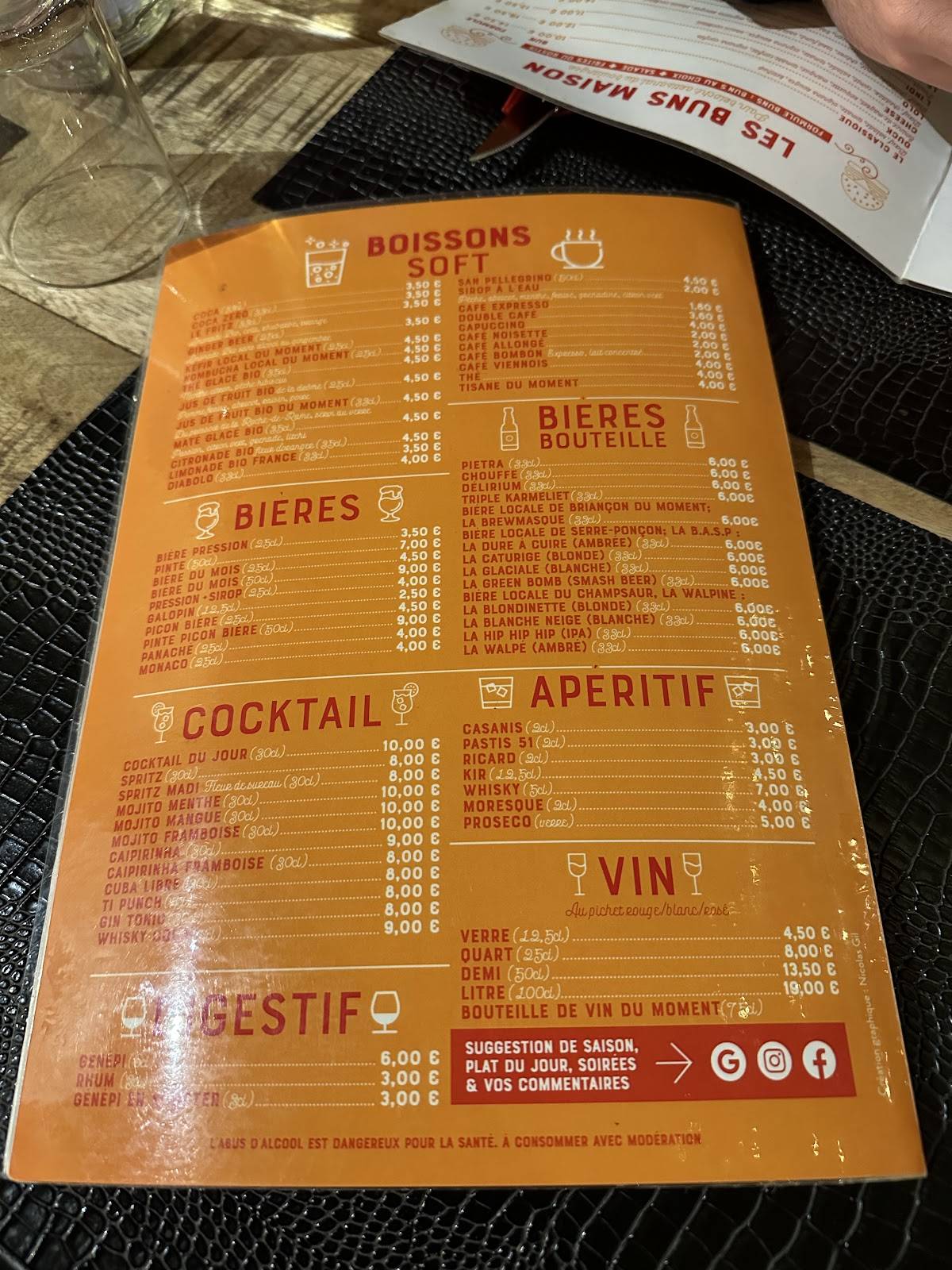 Menu de Le Kazdal