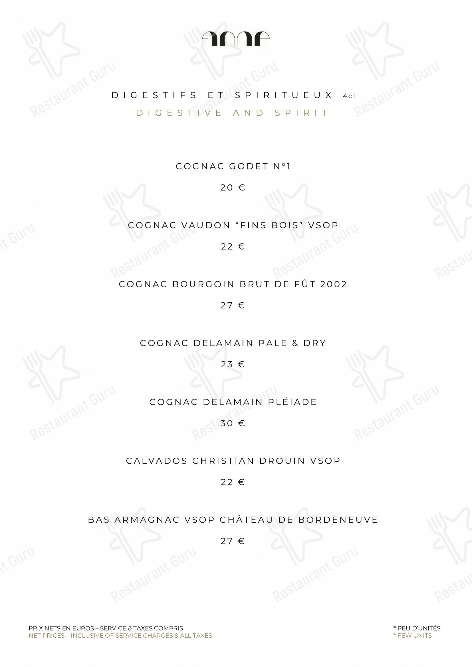 Le Pavillon de la Reine dans Paris - Takeaway Menu