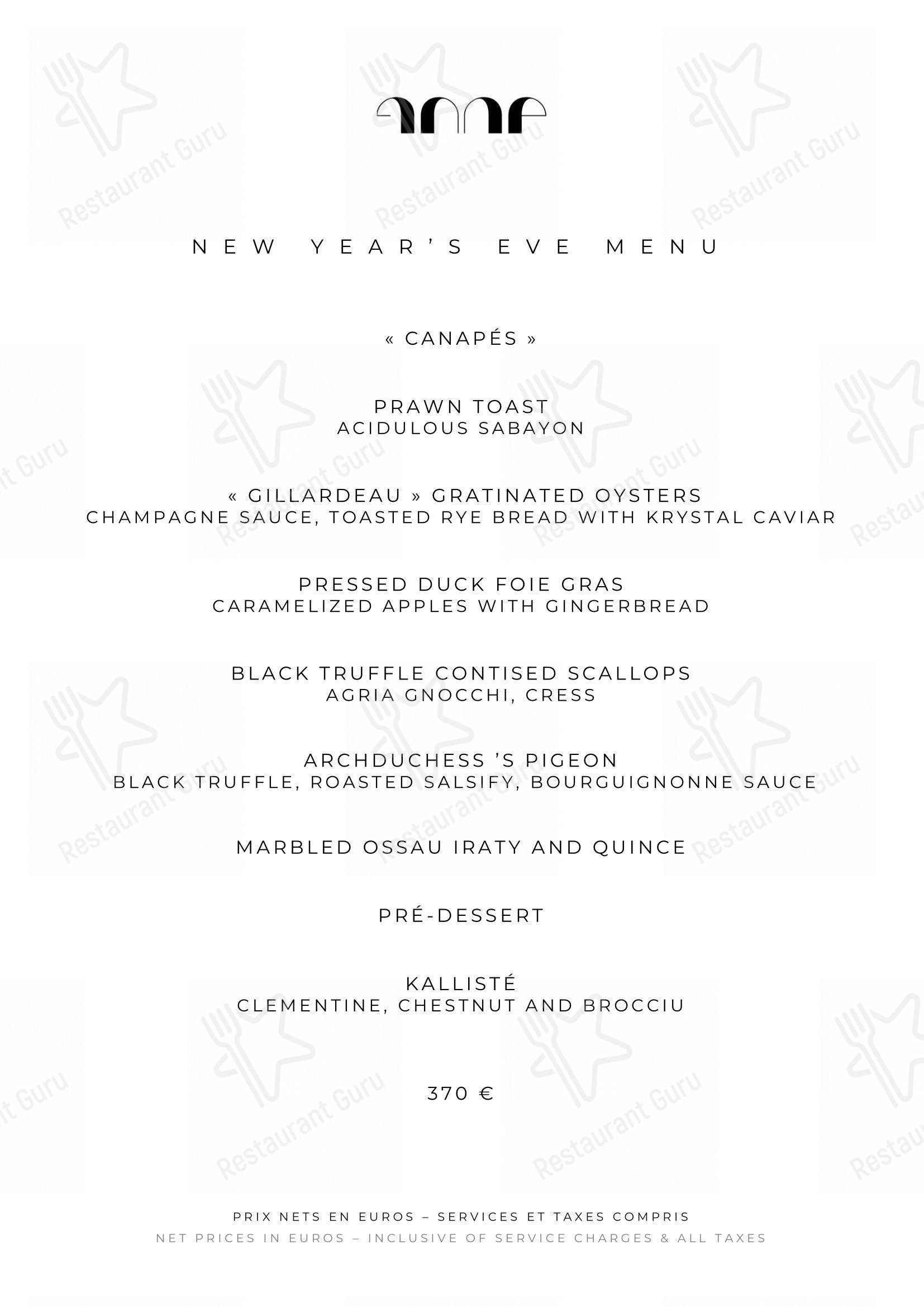 Le Pavillon de la Reine dans Paris - At Home Catering Menu