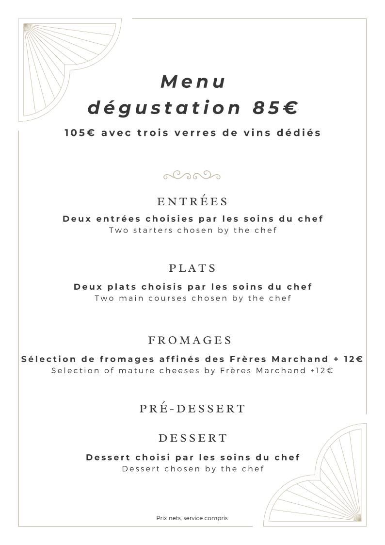 Menu de Le V-Four