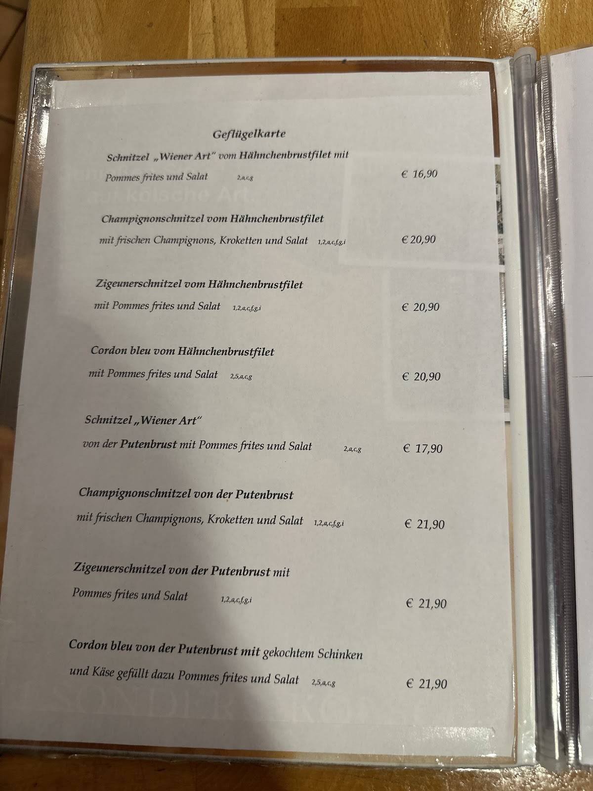 Menu de Restaurant Rustika - Leverkusen