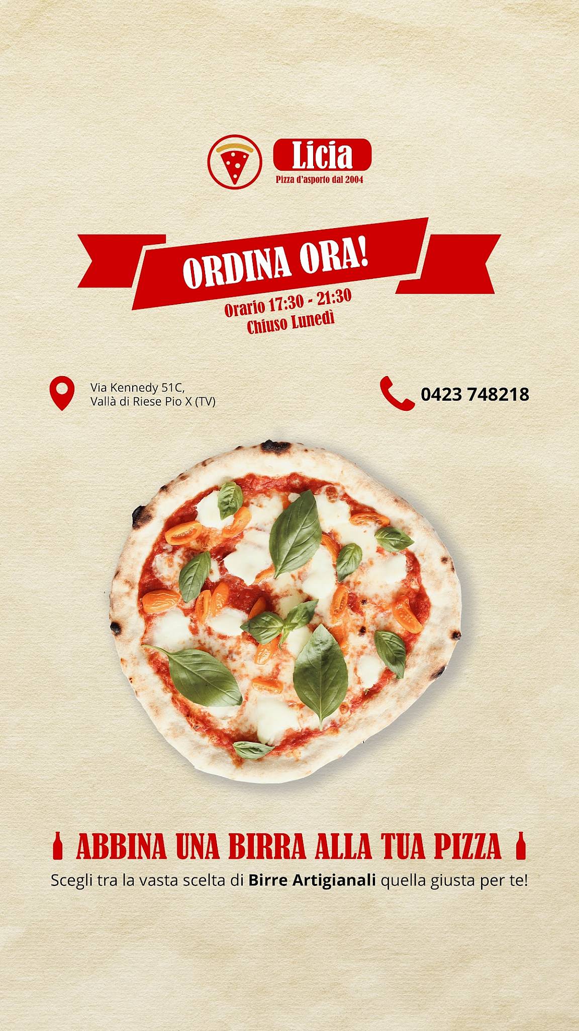 Menu di Licia Pizzeria Da Asporto 