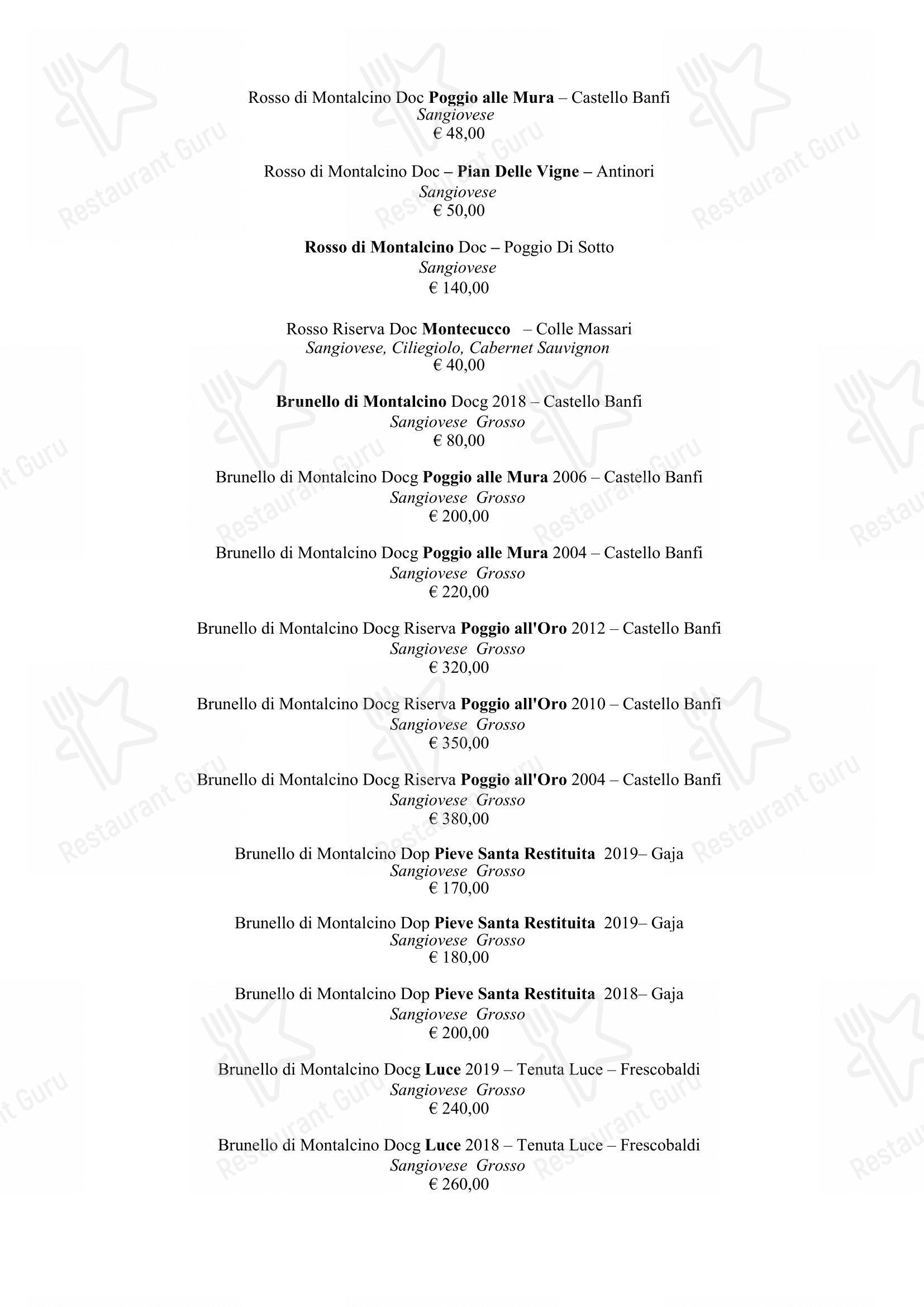 Life in Roma - Menu