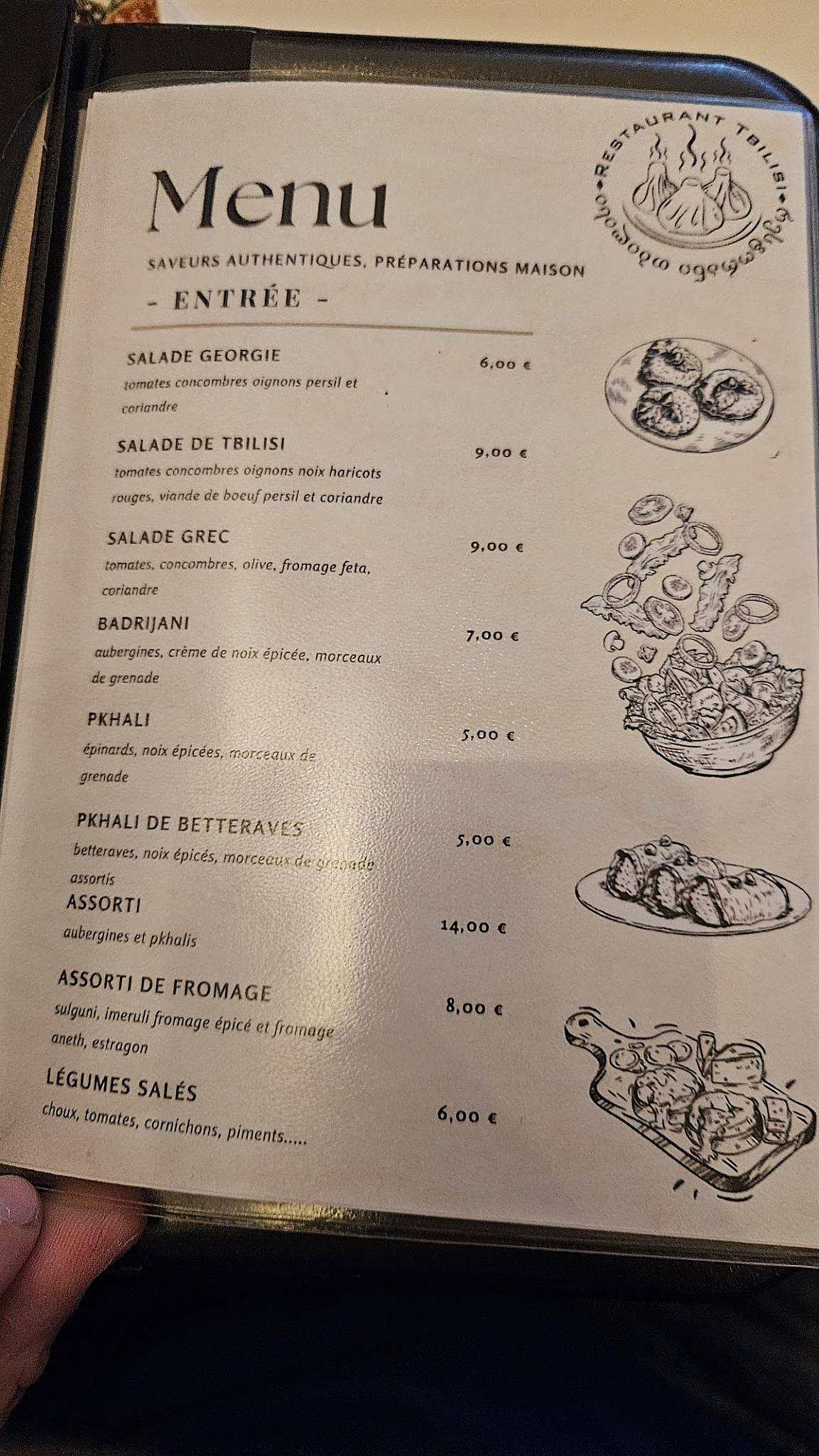 Menu de Tbilisi