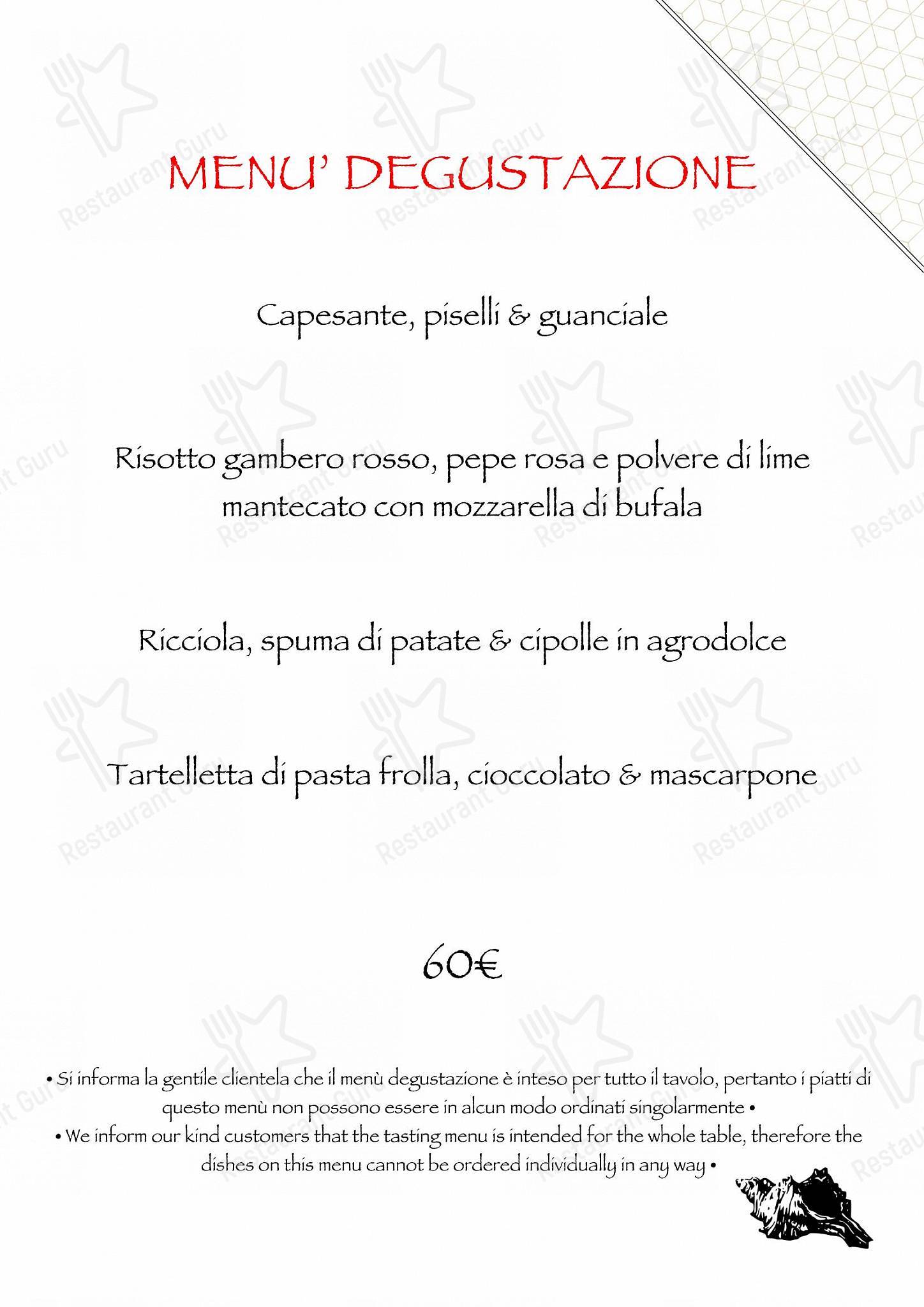 Menu di LO SCONCIGLIO 