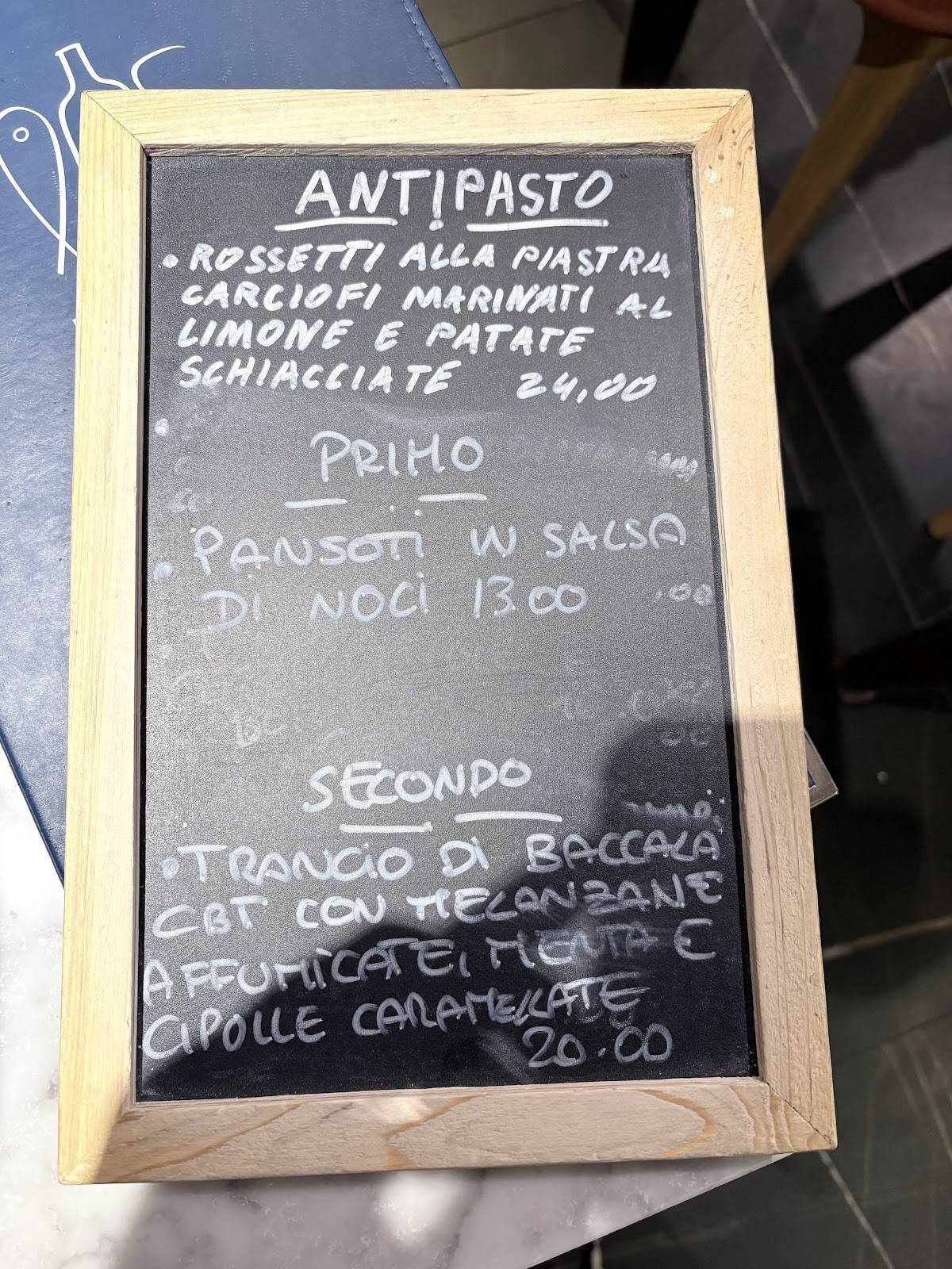 Menu di Locanda Spinola 