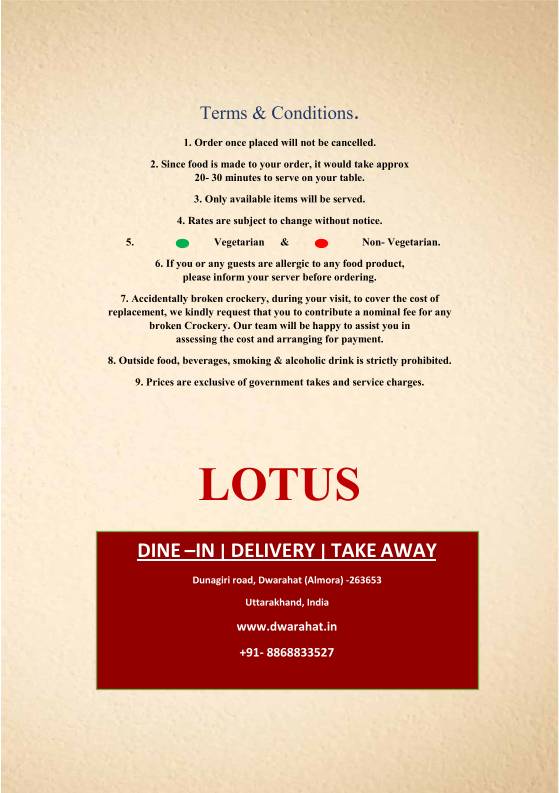 Lotus menu