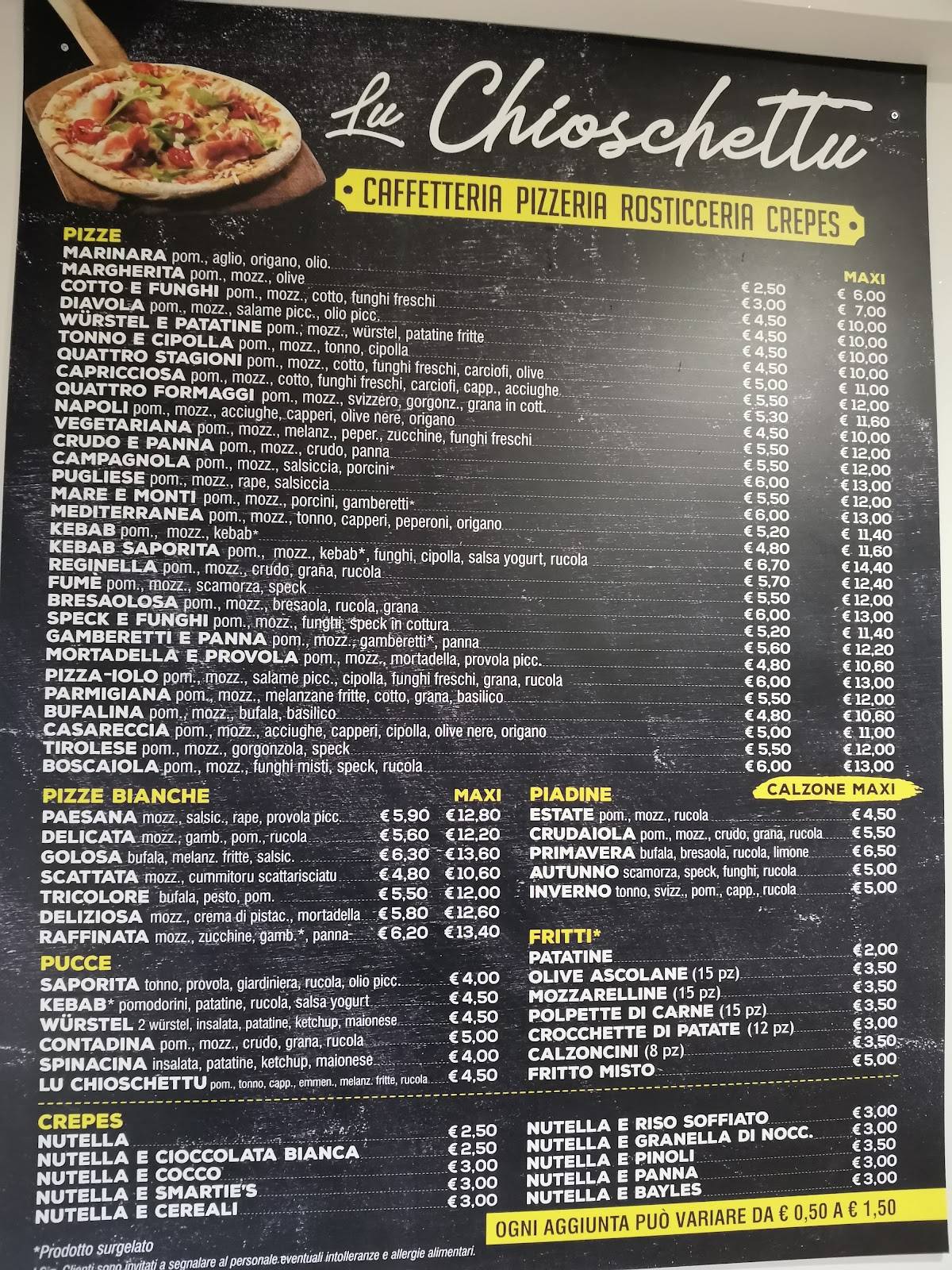 Menu di Lu Chioschettu 