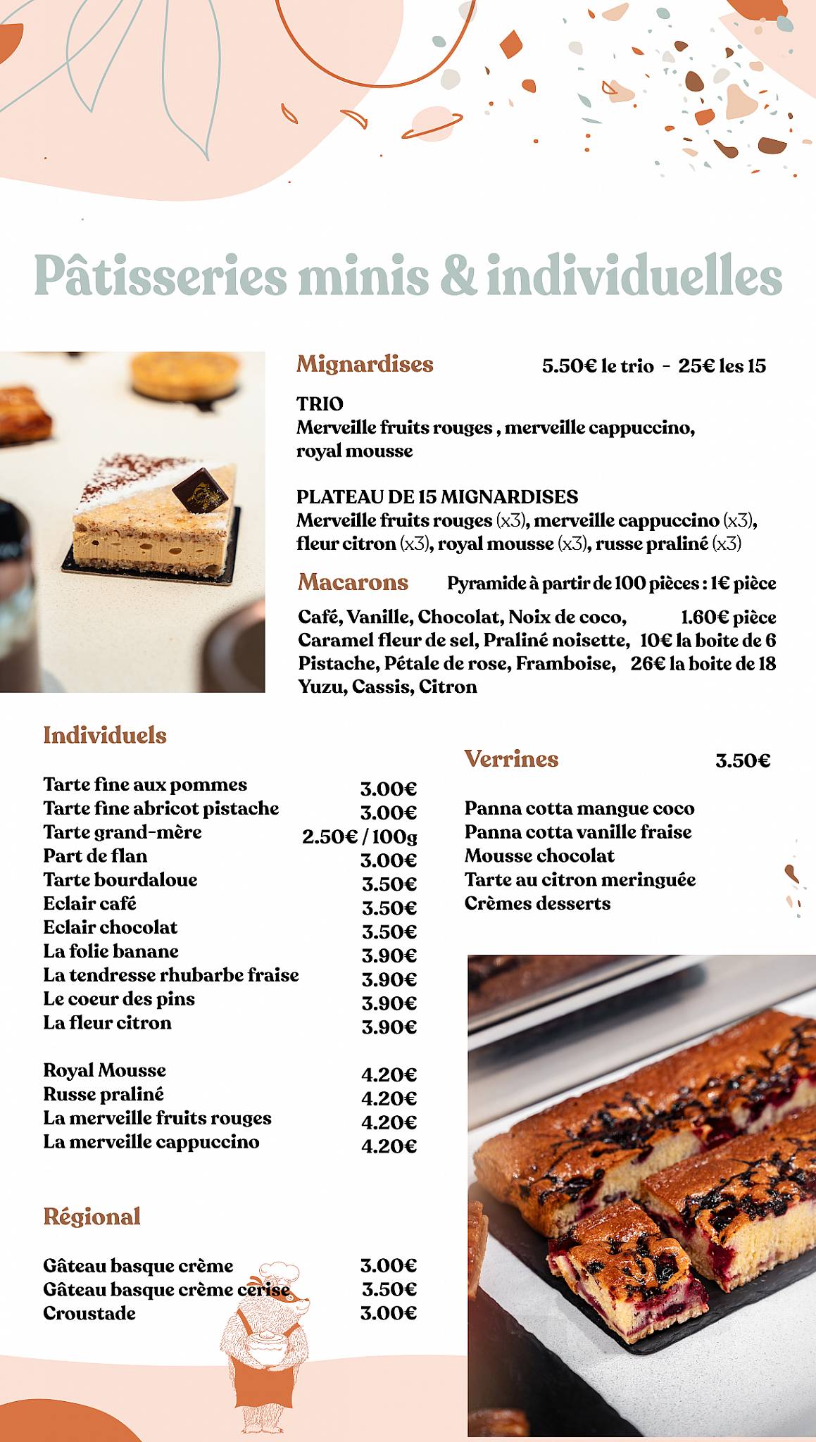 Menu de Lucas - Boulanger | Pâtissier | Traiteur