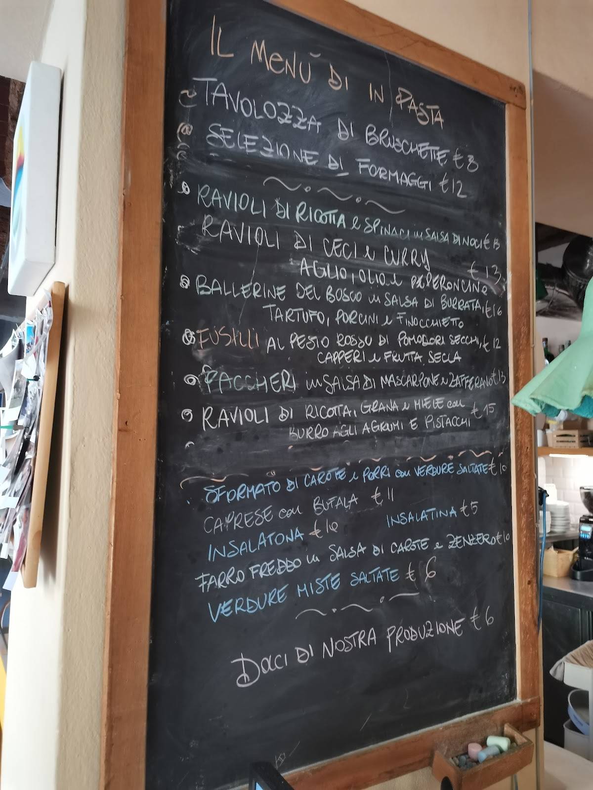 Menu di In Pasta - cibo e convivio 