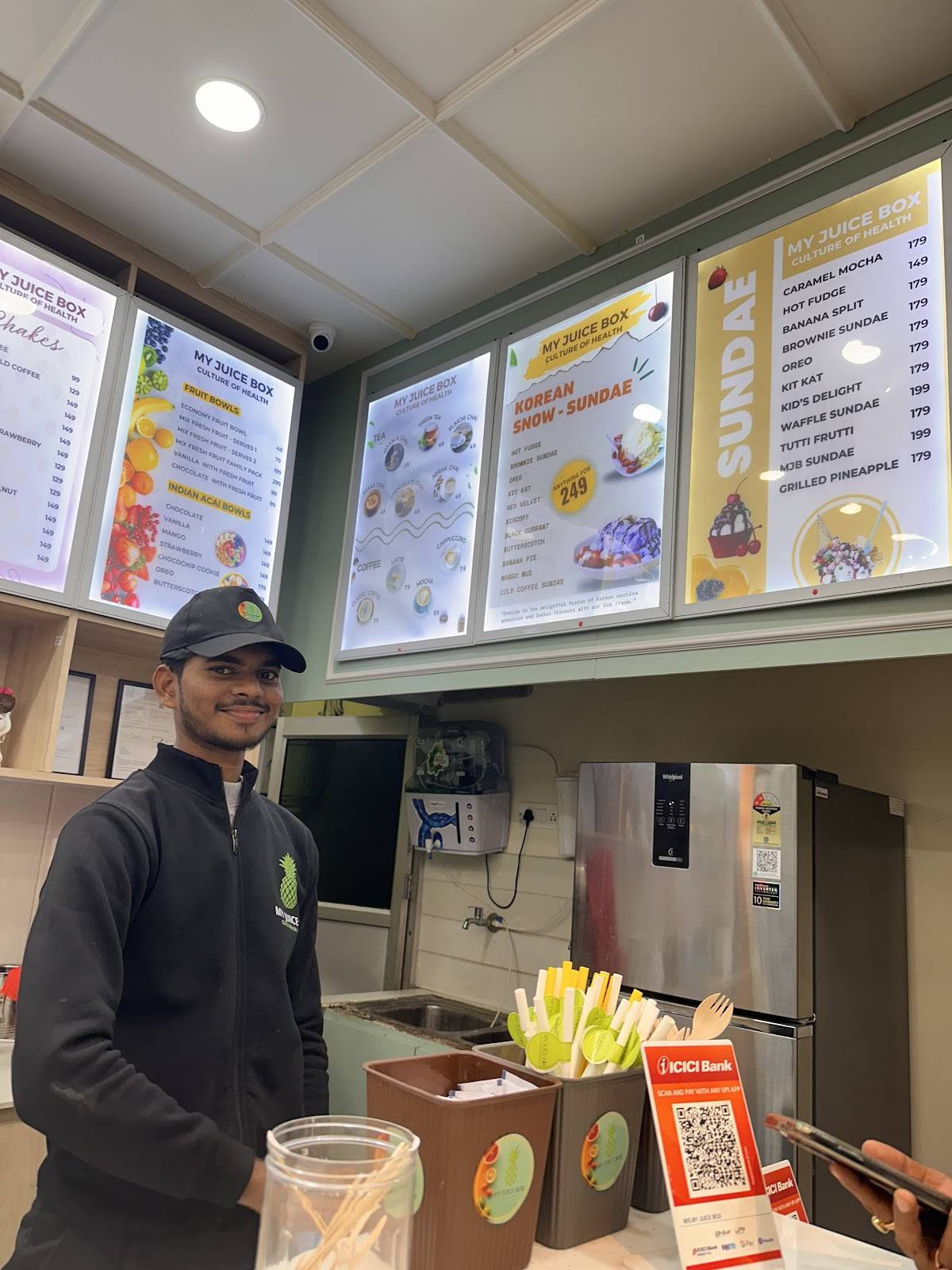 My Juice Box menu