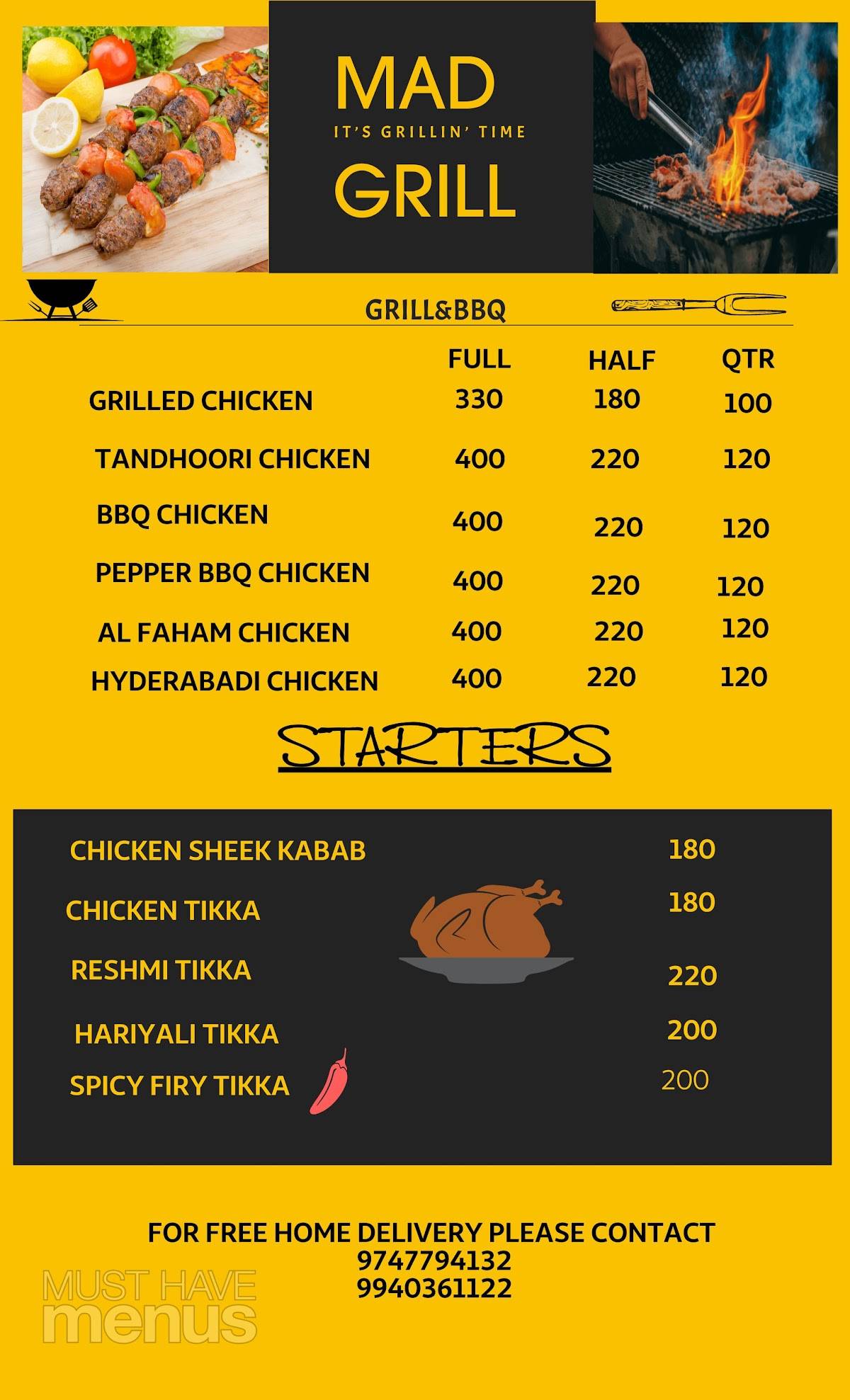 MAD GRILL (VPFOODS) menu