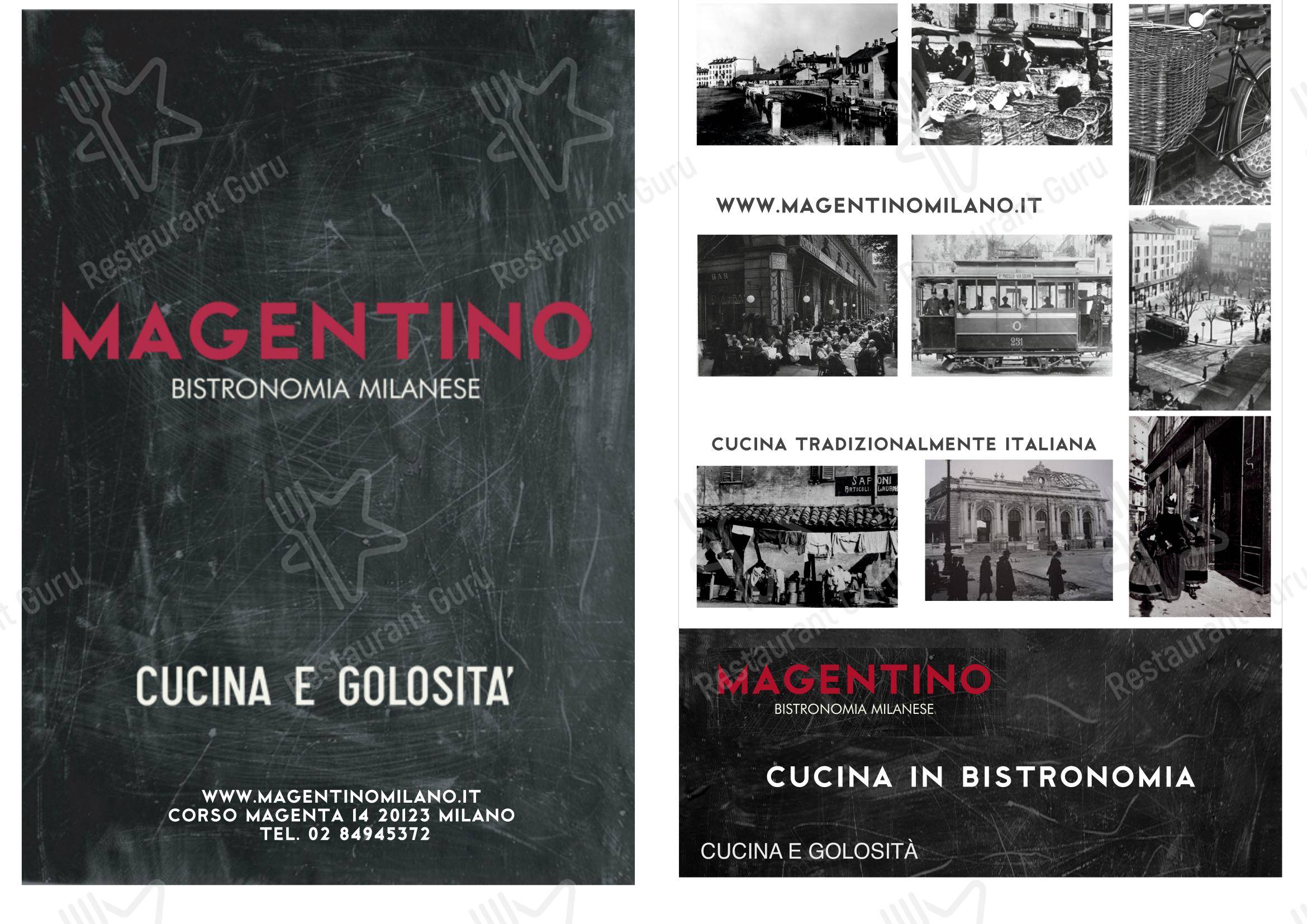 Menu di MAGENTINO BISTRONOMIA MILANESE - Menu bar