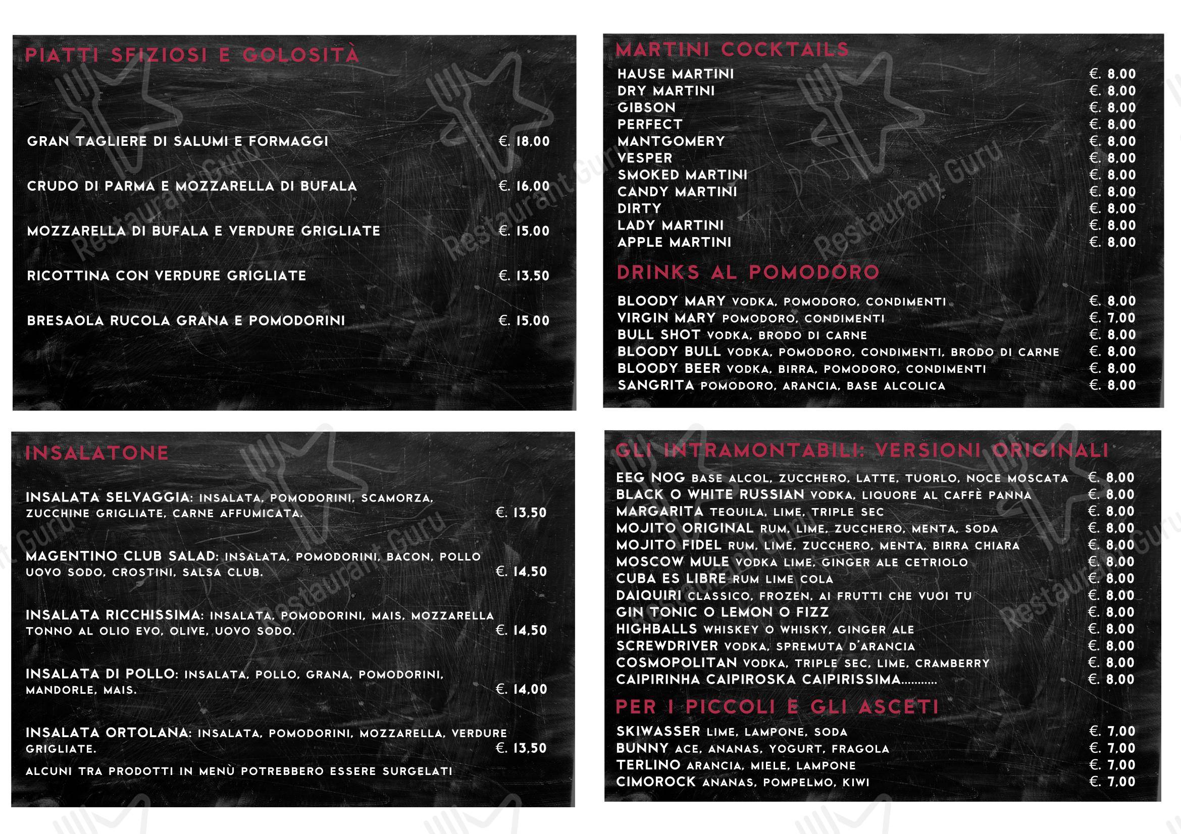 Menu per MAGENTINO BISTRONOMIA MILANESE in Milano