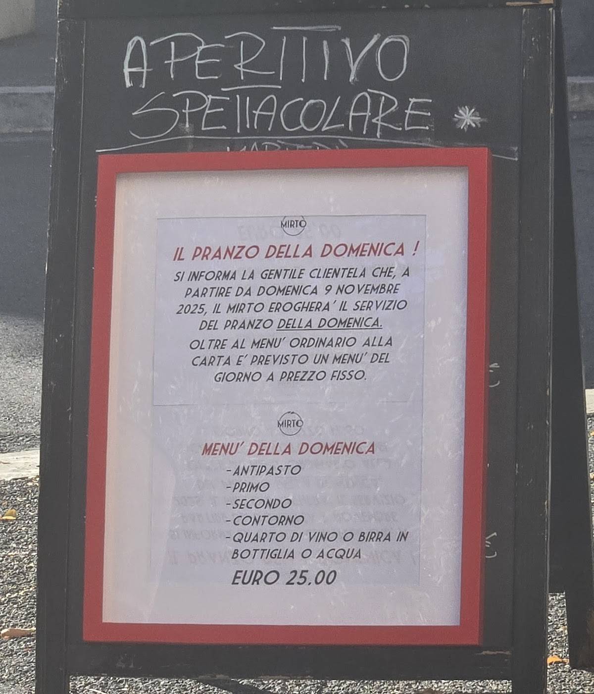 Menu di MIRTO - Latteria con cucina 