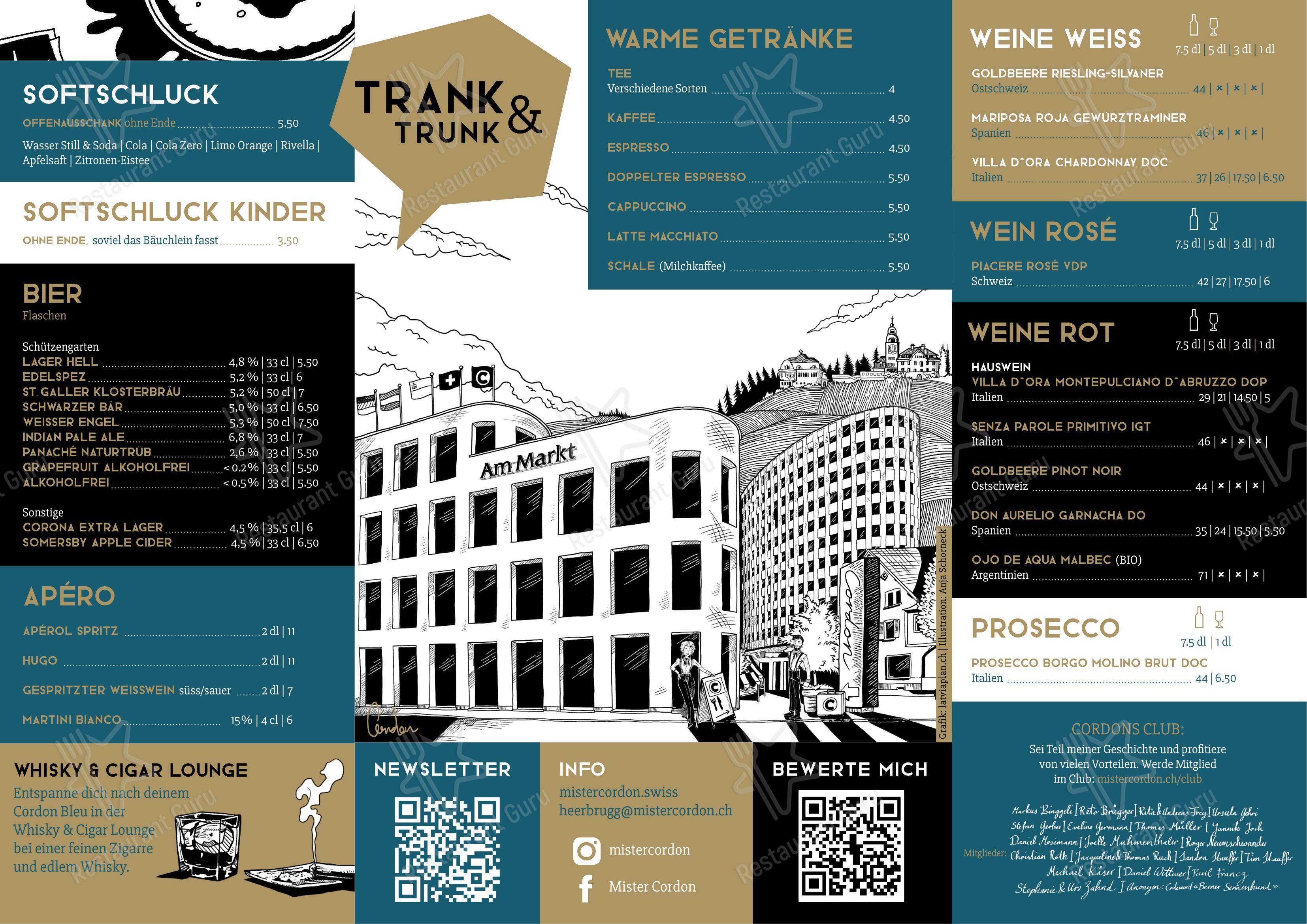 菜单 per MISTER CORDON Adelboden in Adelboden
