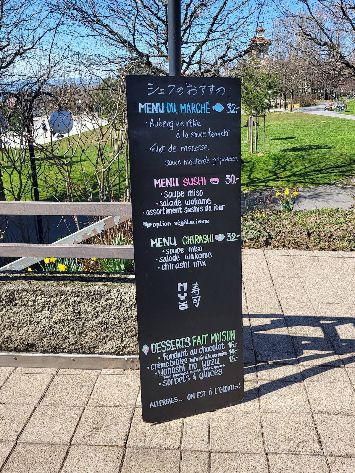Menu di MYŌ Sushi Bar 