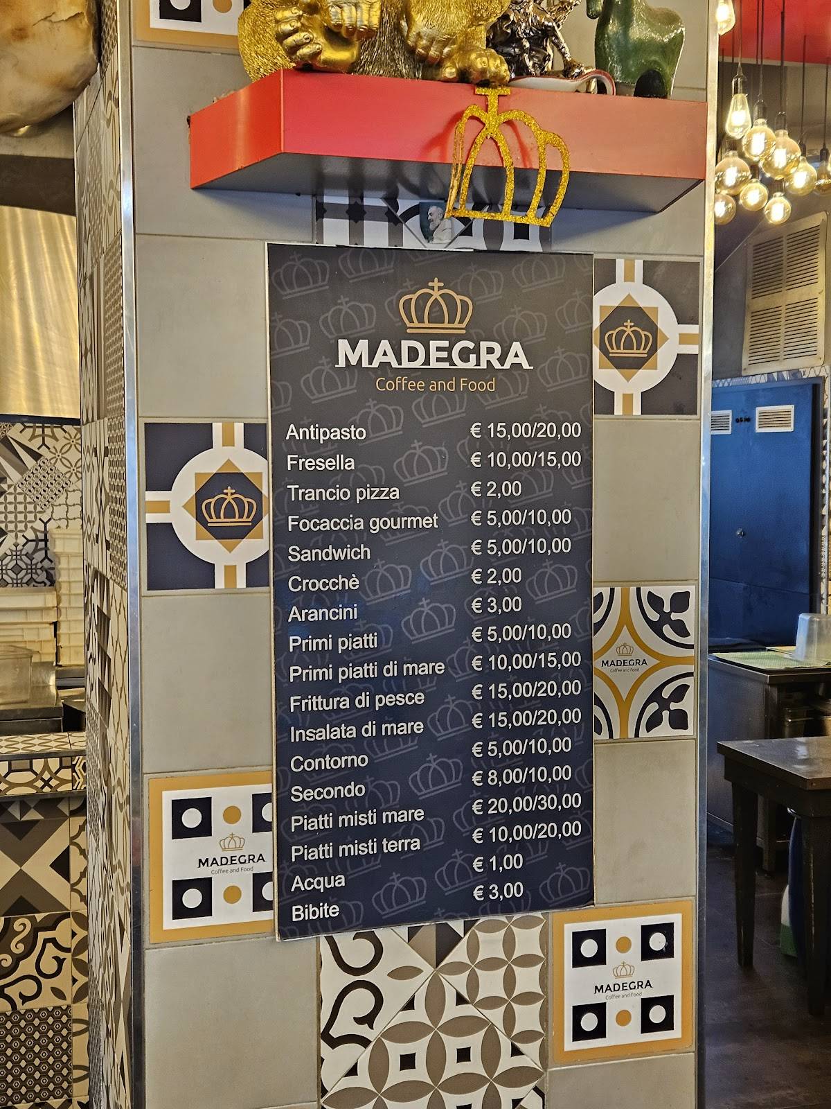 Menu di Madegra Salerno 