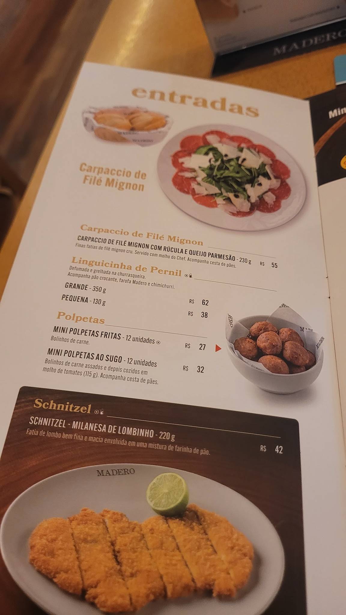 Madero Steak House União Osasco cardápio