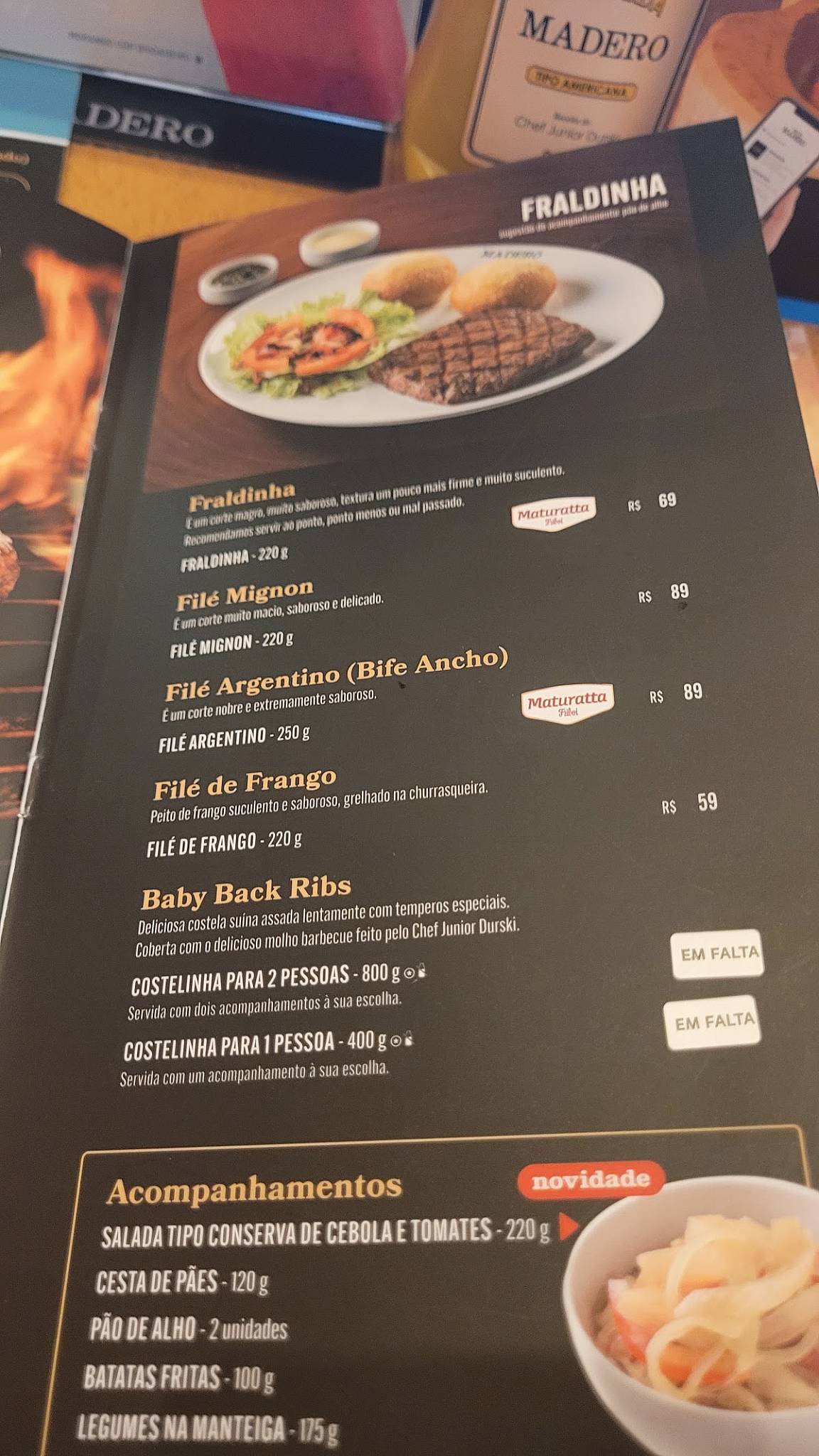 Madero Steak House União Osasco cardápio