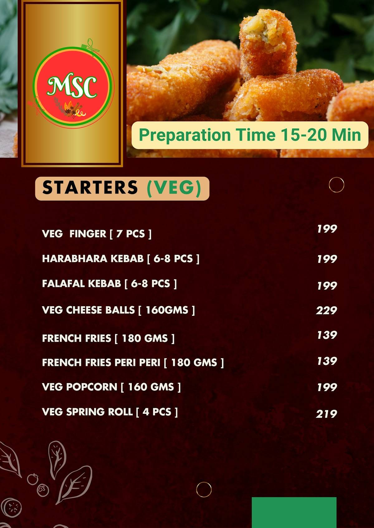 Madras Spice Corner-Bambir House menu
