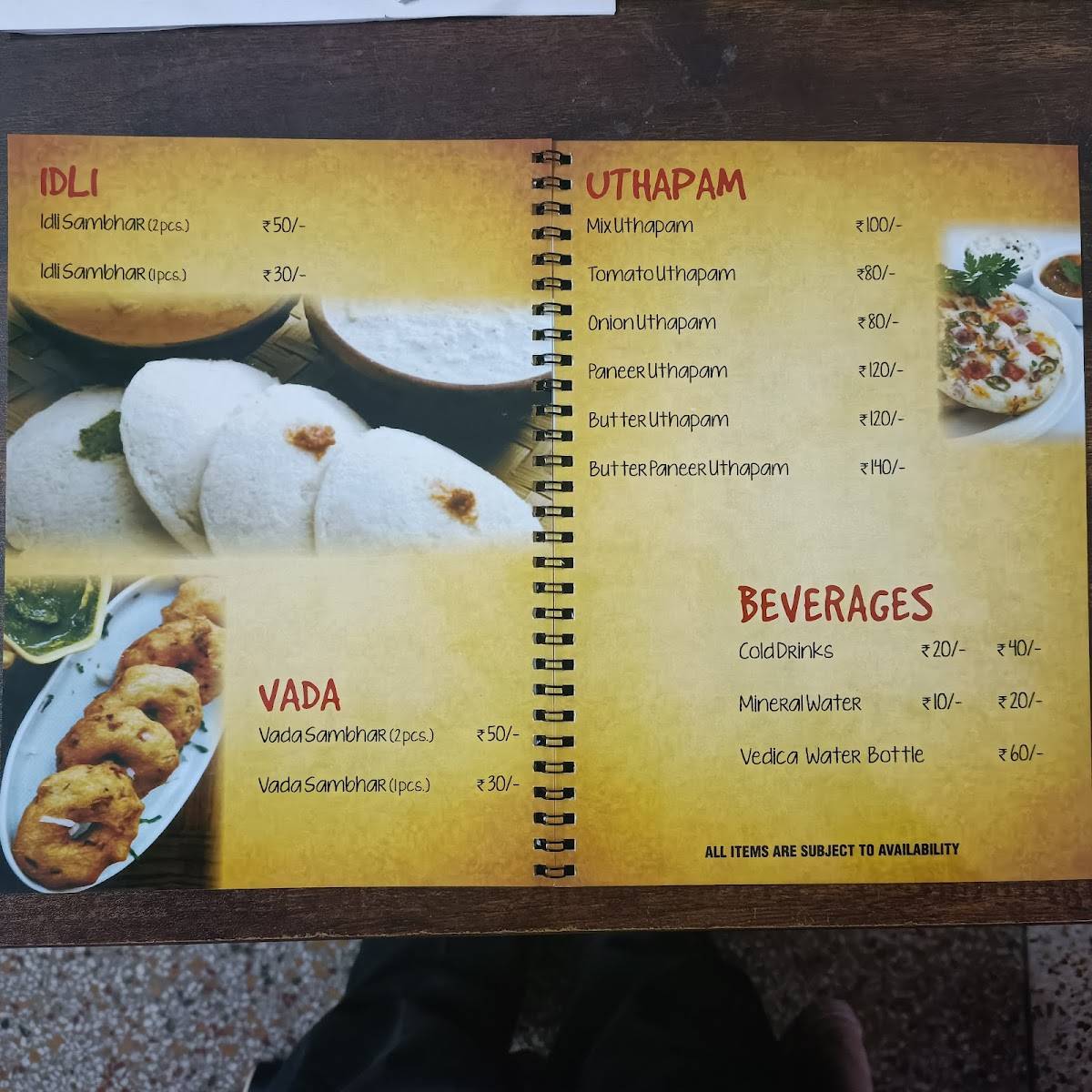 Menu at Madrasi Dosa Hut, Dehradun, BBlock