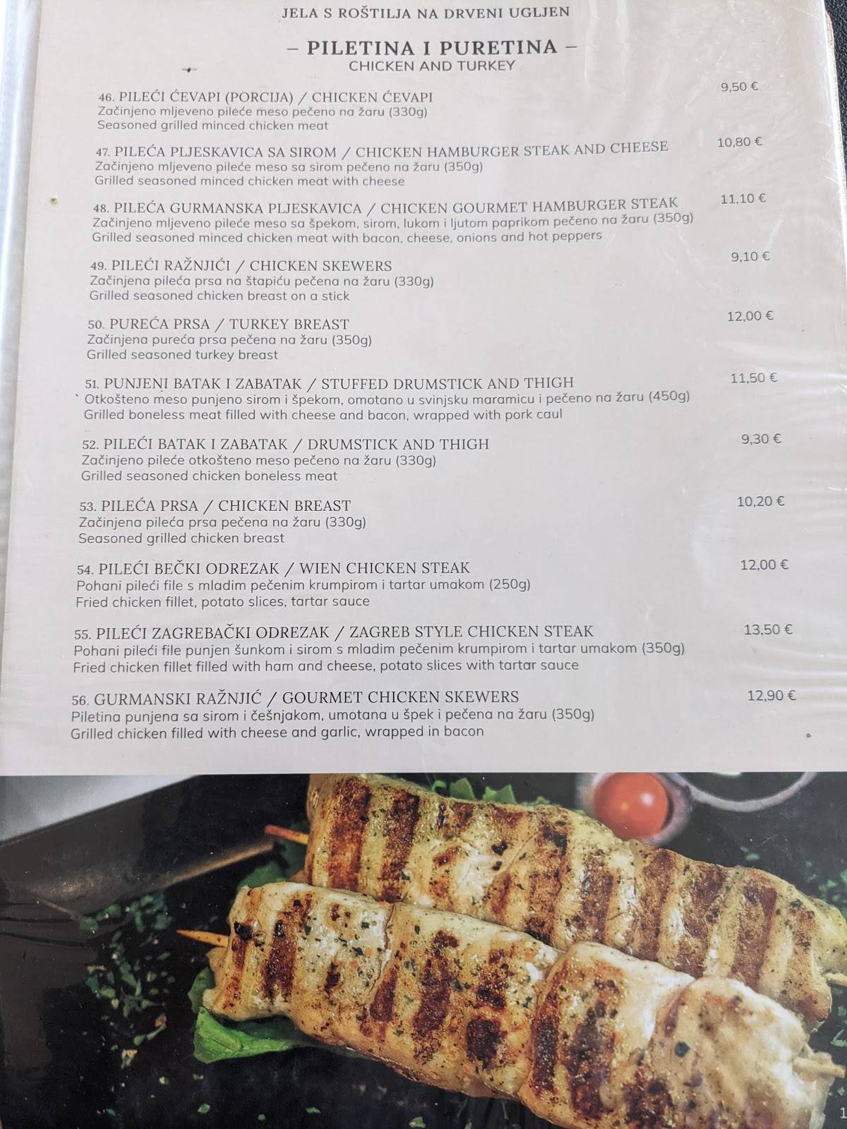 Menu di Magazinska klet - Pri staroj smokvi 
