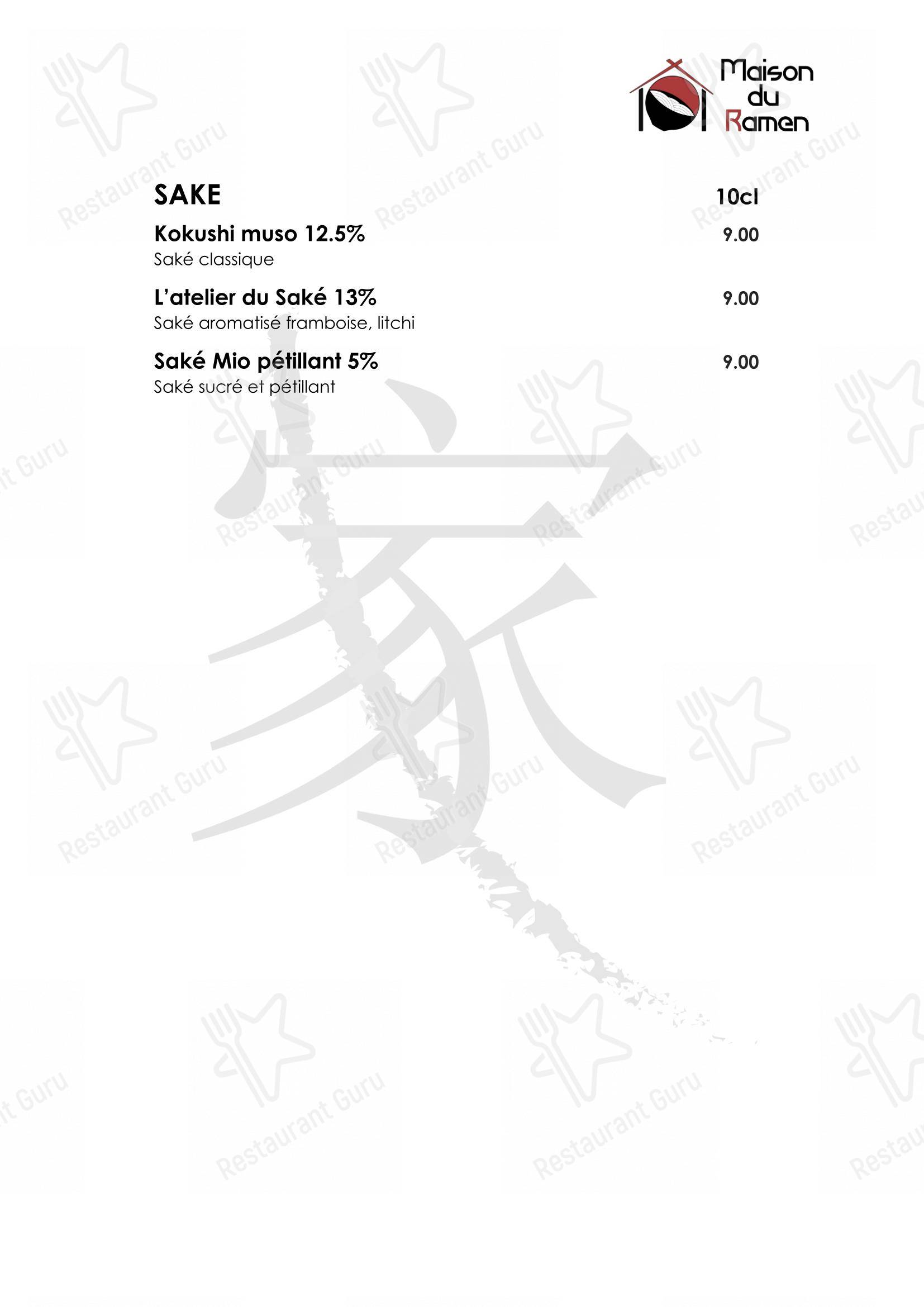 Menu pour Maison du Ramen - Menu