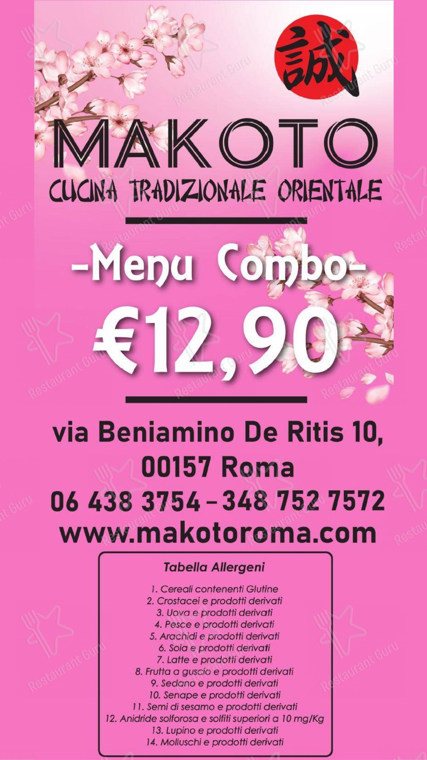 Menu di Makoto - Menu