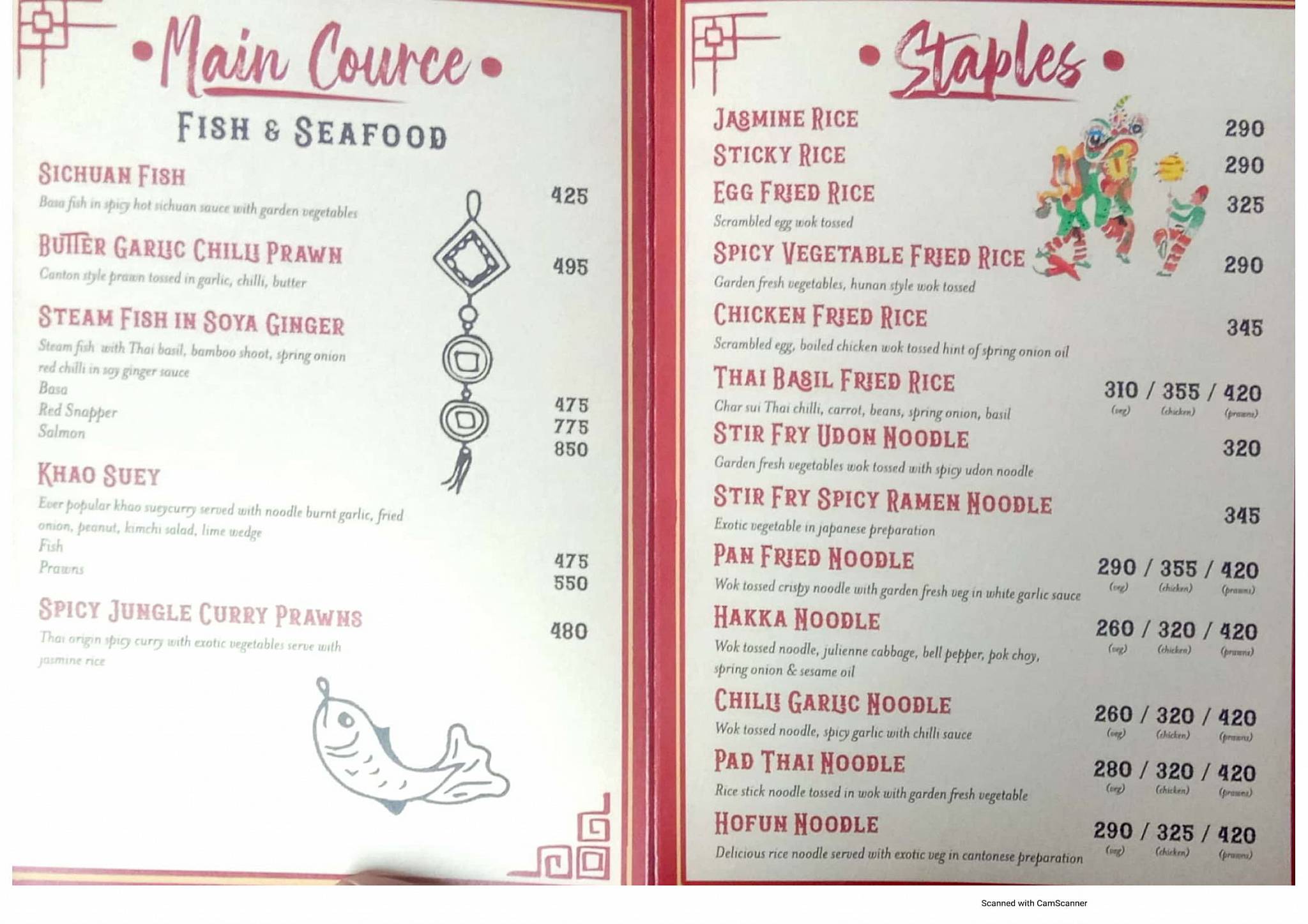 Mama Fu menu